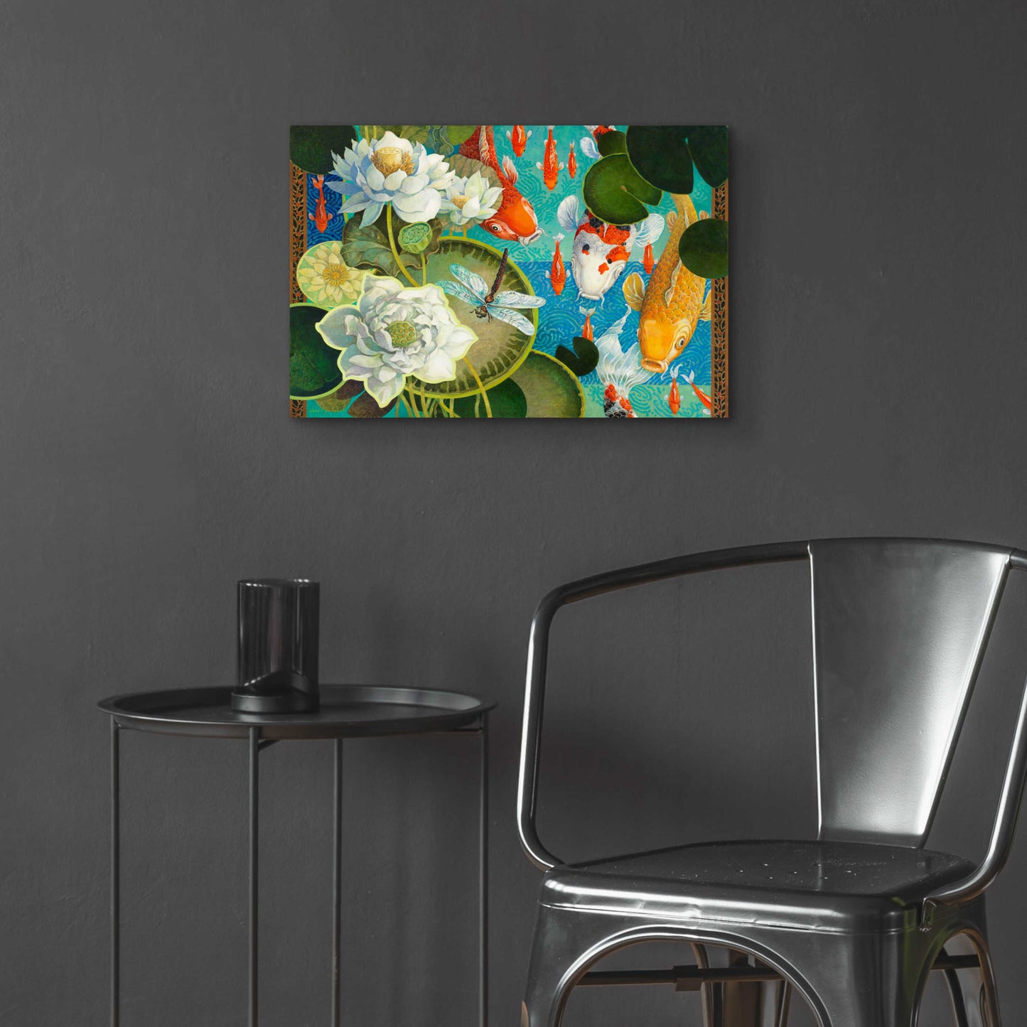 Epic Art 'Koi Pond' by David Galchutt, Acrylic Glass Wall Art,24x16