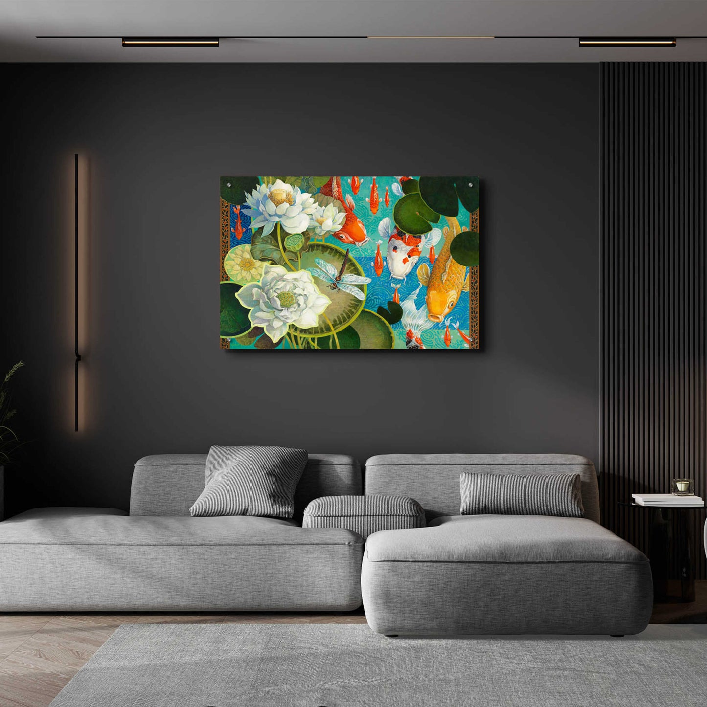 Epic Art 'Koi Pond' by David Galchutt, Acrylic Glass Wall Art,36x24