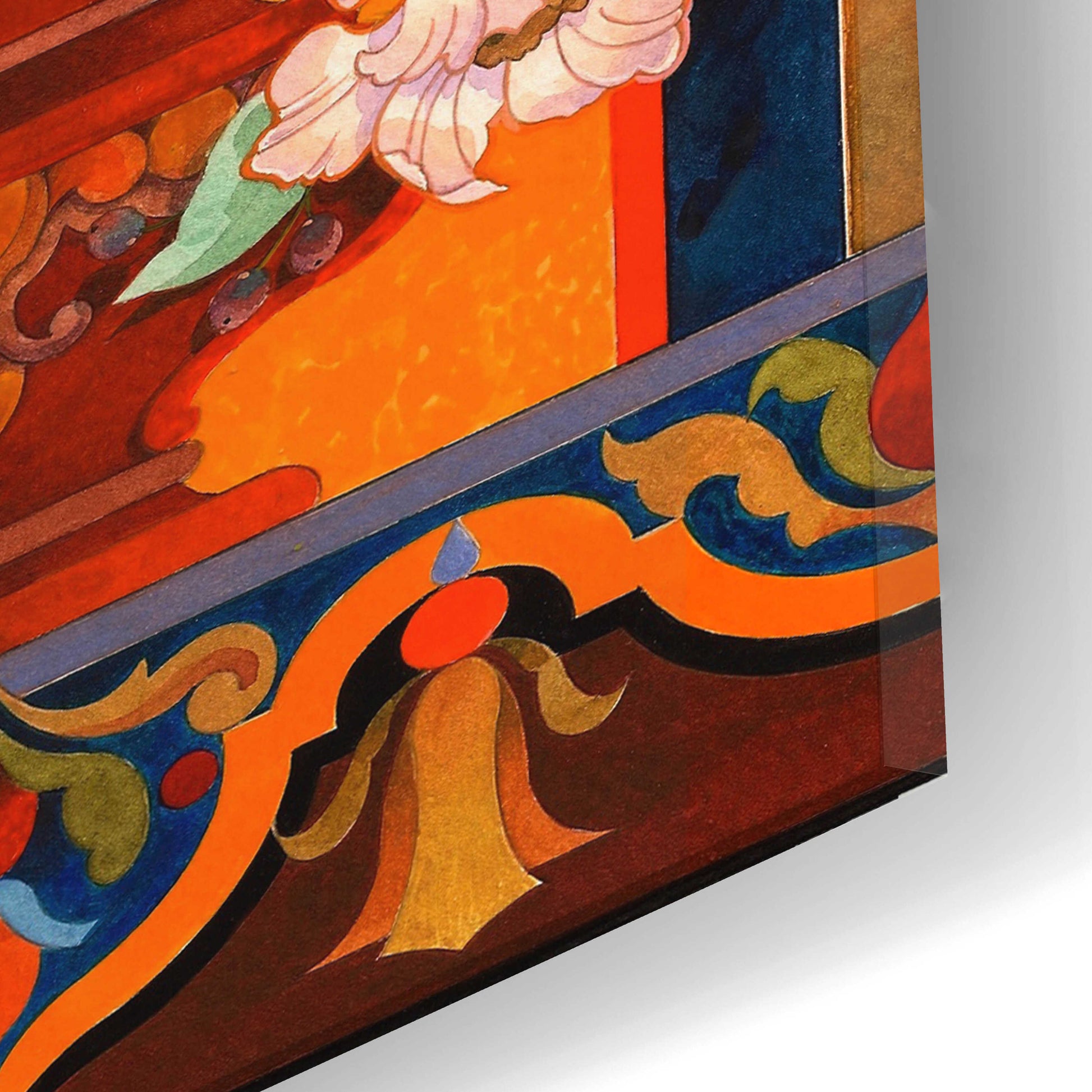 Epic Art 'Peony Tile' by David Galchutt, Acrylic Glass Wall Art,12x24