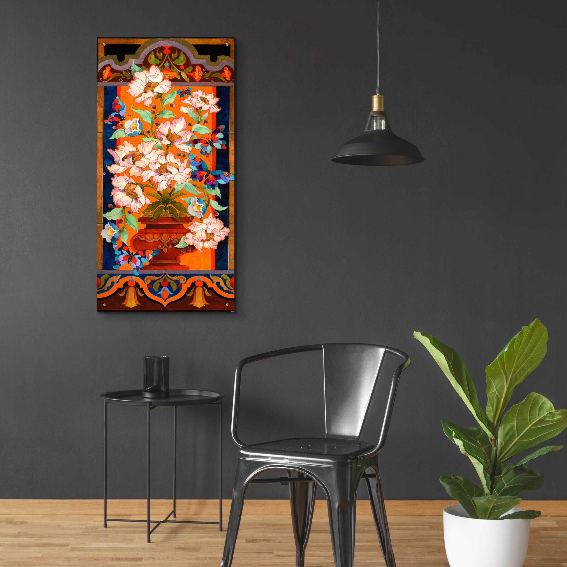 Epic Art 'Peony Tile' by David Galchutt, Acrylic Glass Wall Art,24x48