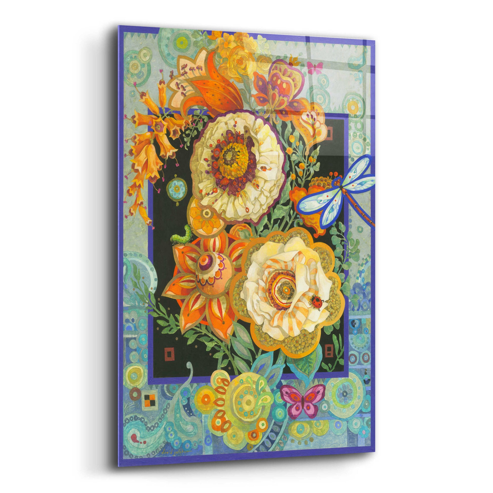 Epic Art 'Floral Fiesta' by David Galchutt, Acrylic Glass Wall Art,12x16