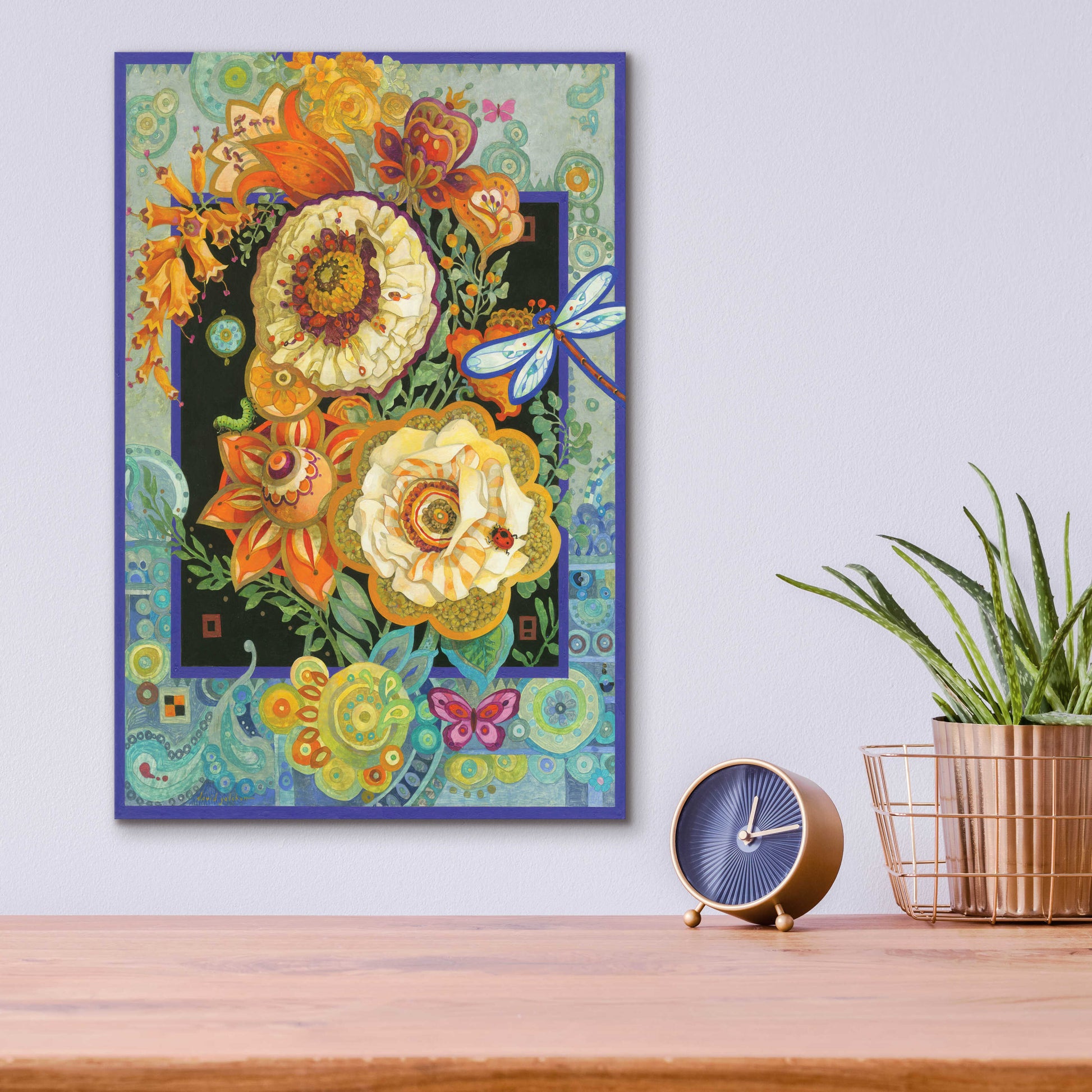 Epic Art 'Floral Fiesta' by David Galchutt, Acrylic Glass Wall Art,12x16