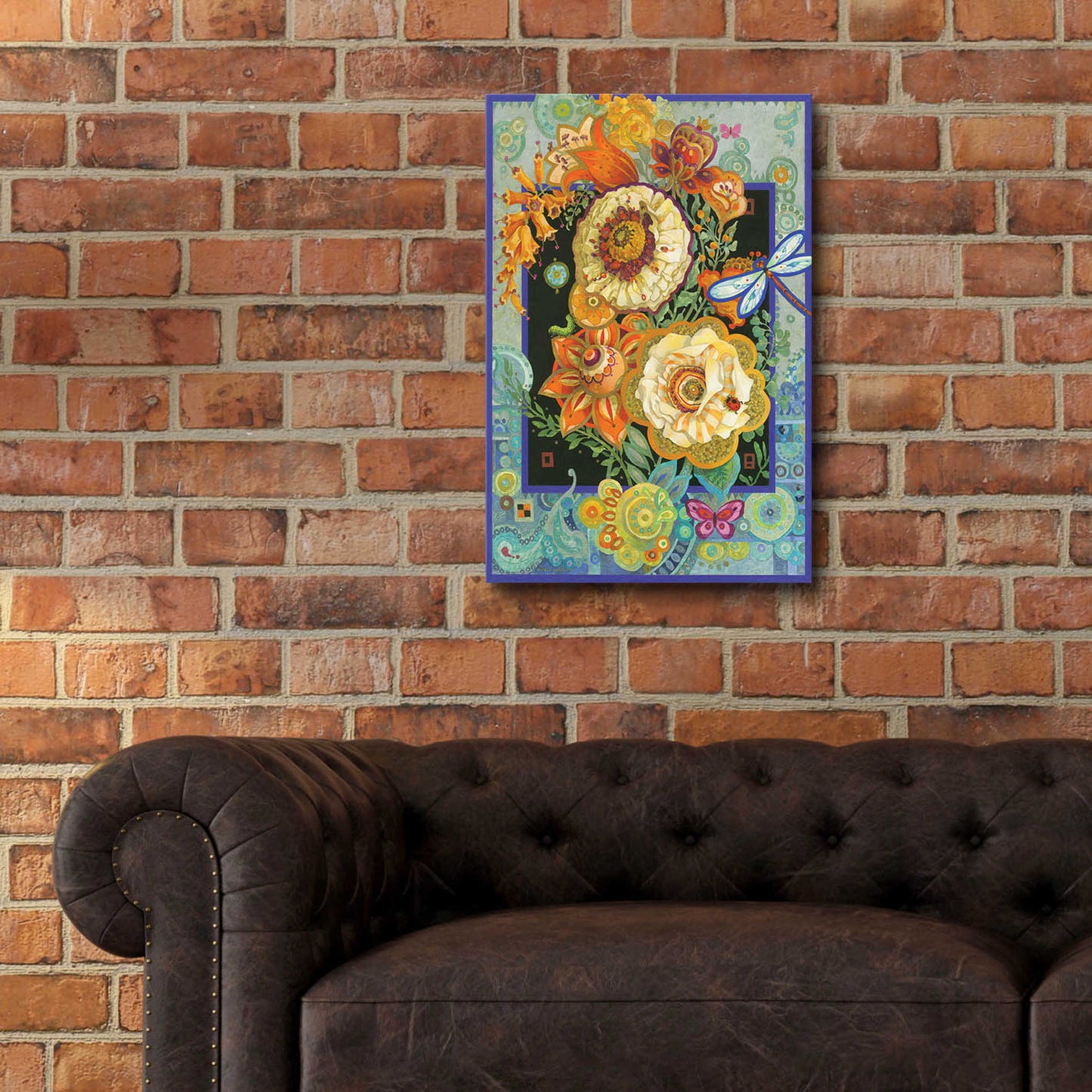 Epic Art 'Floral Fiesta' by David Galchutt, Acrylic Glass Wall Art,16x24