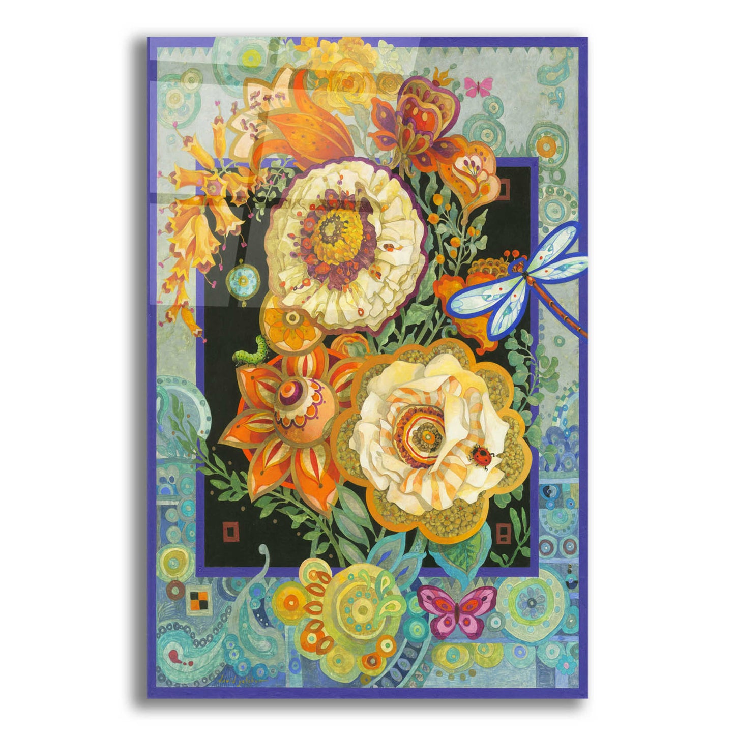 Epic Art 'Floral Fiesta' by David Galchutt, Acrylic Glass Wall Art