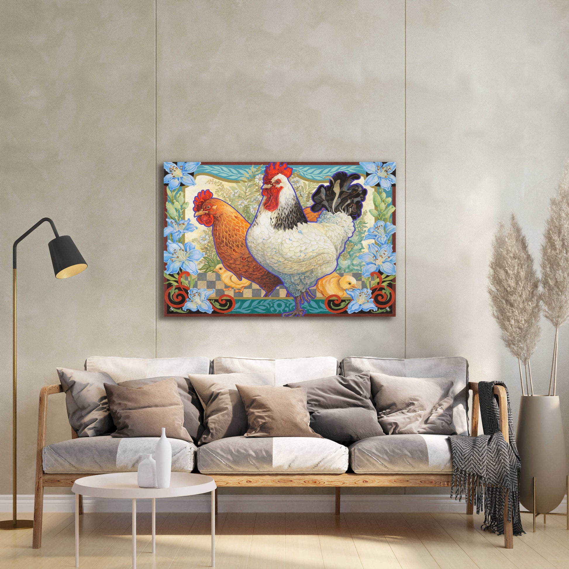 Epic Art 'The Barnyard Brood' by David Galchutt, Acrylic Glass Wall Art,36x24