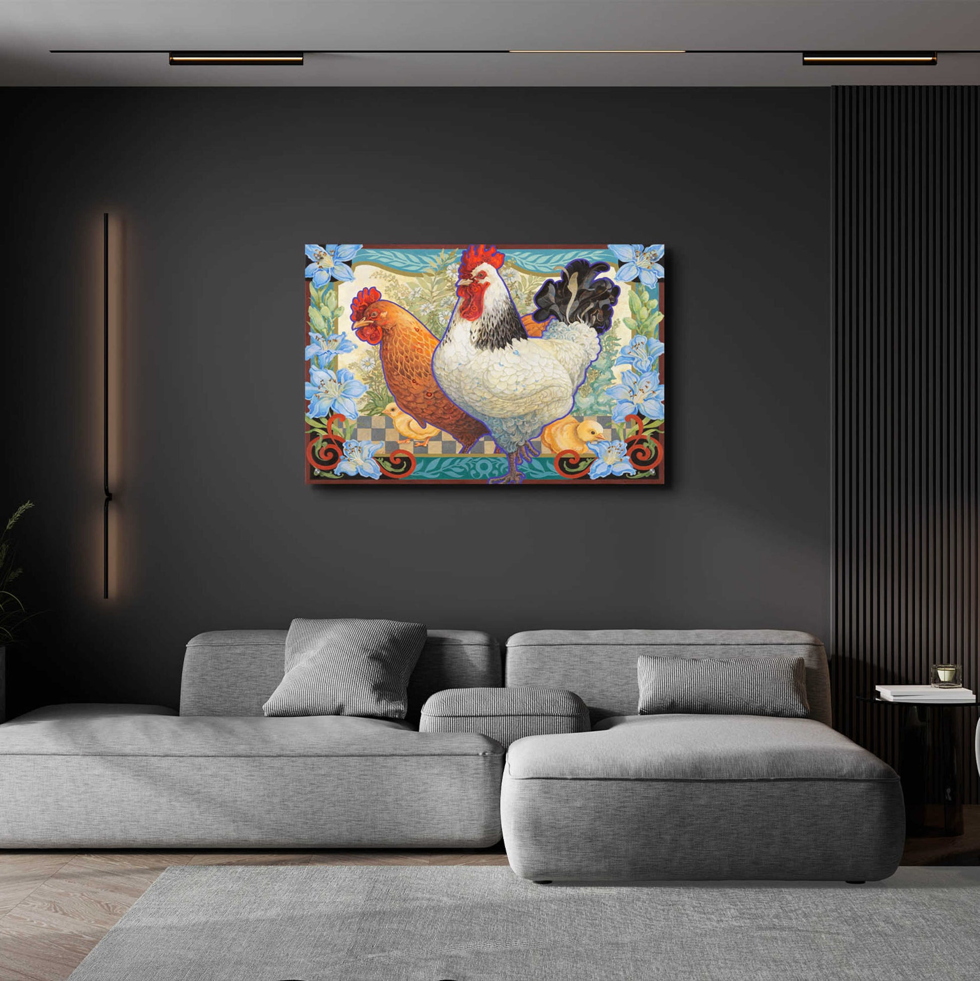 Epic Art 'The Barnyard Brood' by David Galchutt, Acrylic Glass Wall Art,36x24