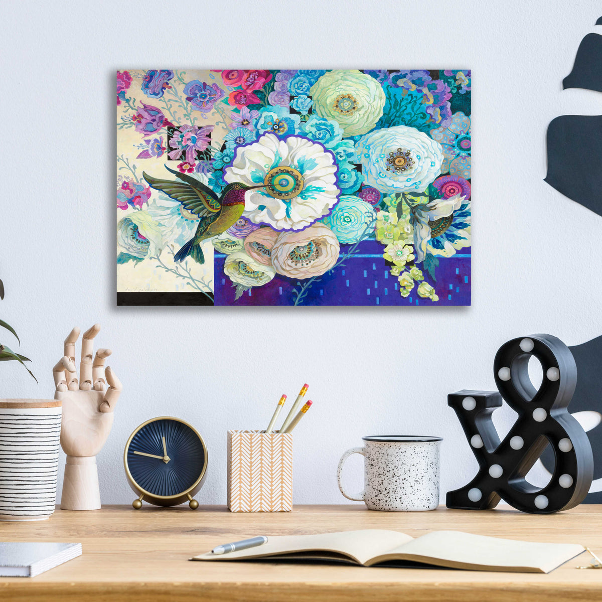 Epic Art 'Celebration Floral' by David Galchutt, Acrylic Glass Wall Art,16x12