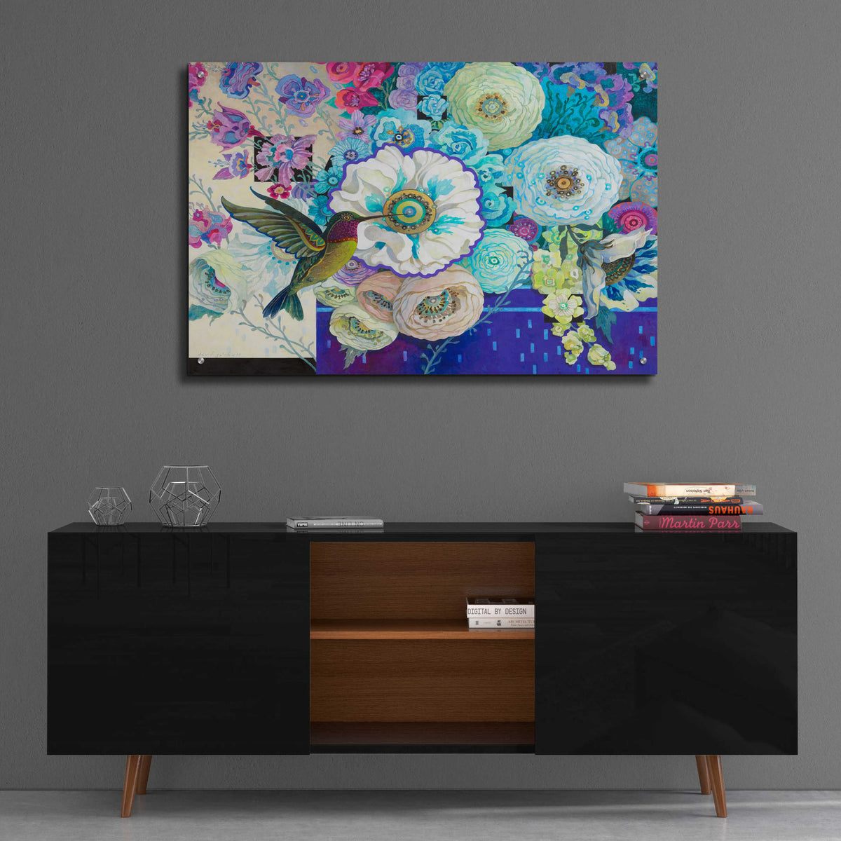 Epic Art 'Celebration Floral' by David Galchutt, Acrylic Glass Wall Art,36x24