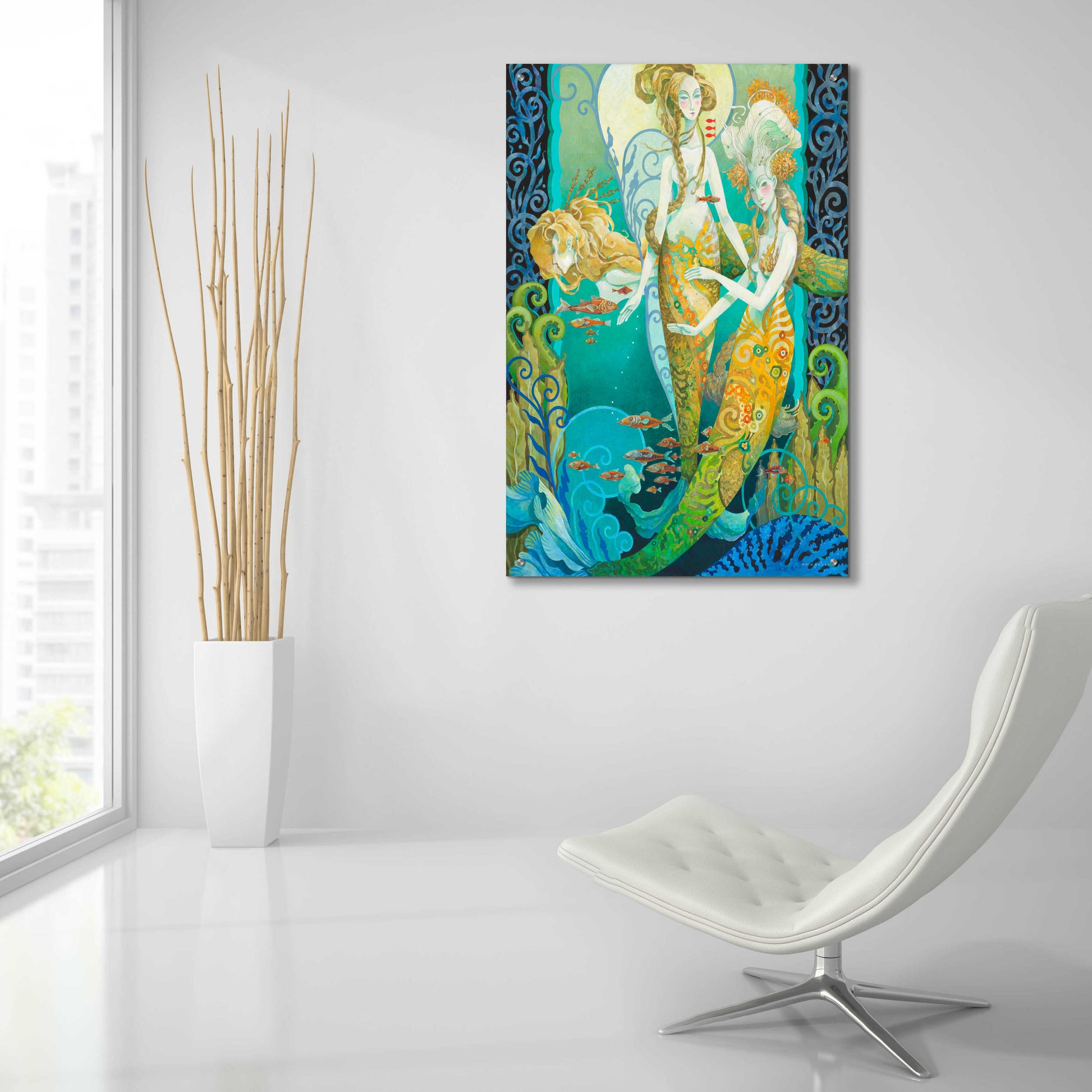 Epic Art 'The Sirens' by David Galchutt, Acrylic Glass Wall Art,24x36