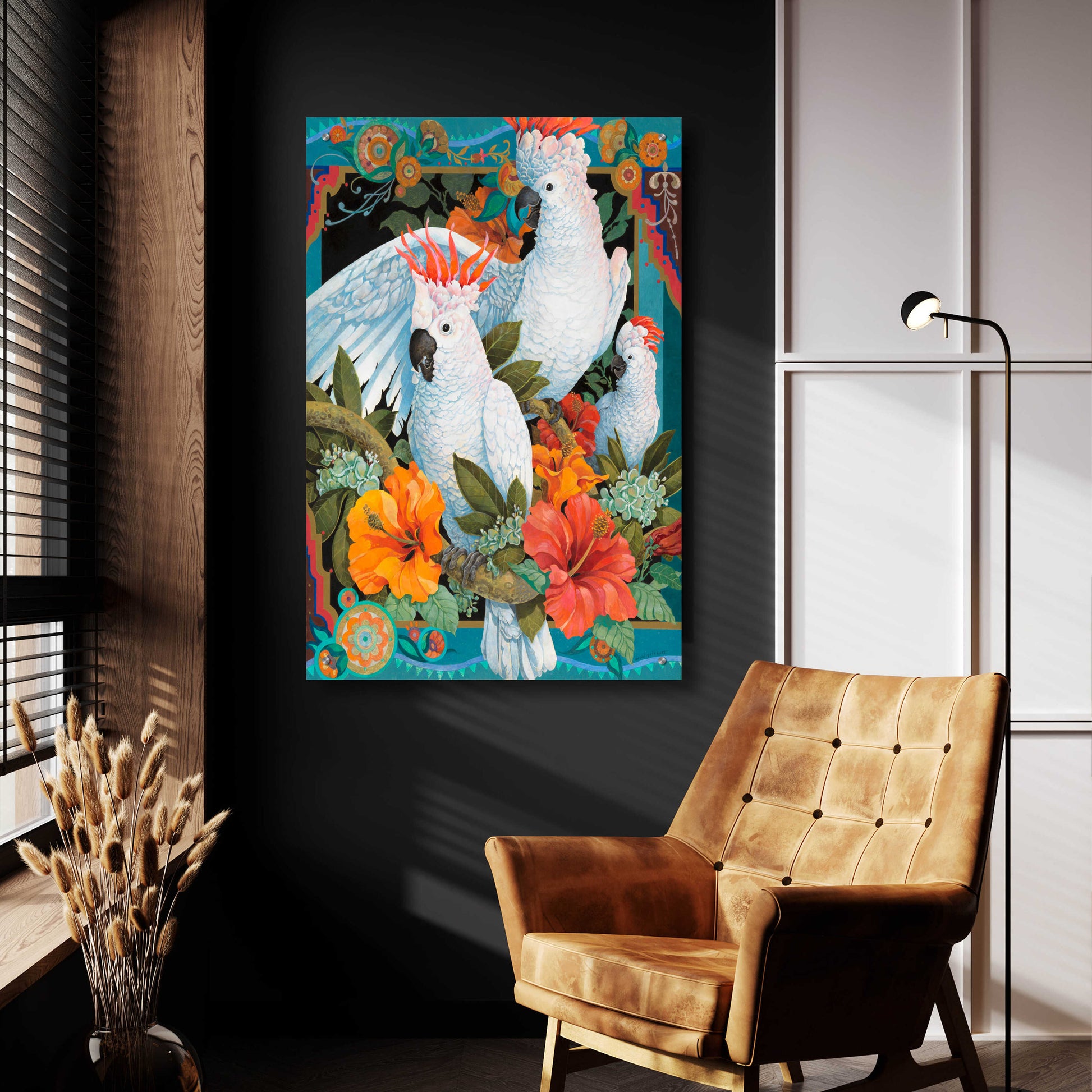 Epic Art 'Tropical Trio' by David Galchutt, Acrylic Glass Wall Art,24x36