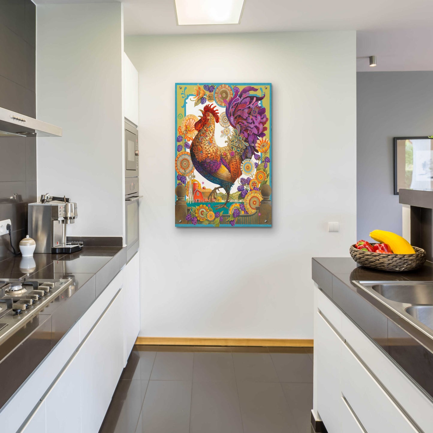 Epic Art 'Cock of the Walk' by David Galchutt, Acrylic Glass Wall Art,24x36