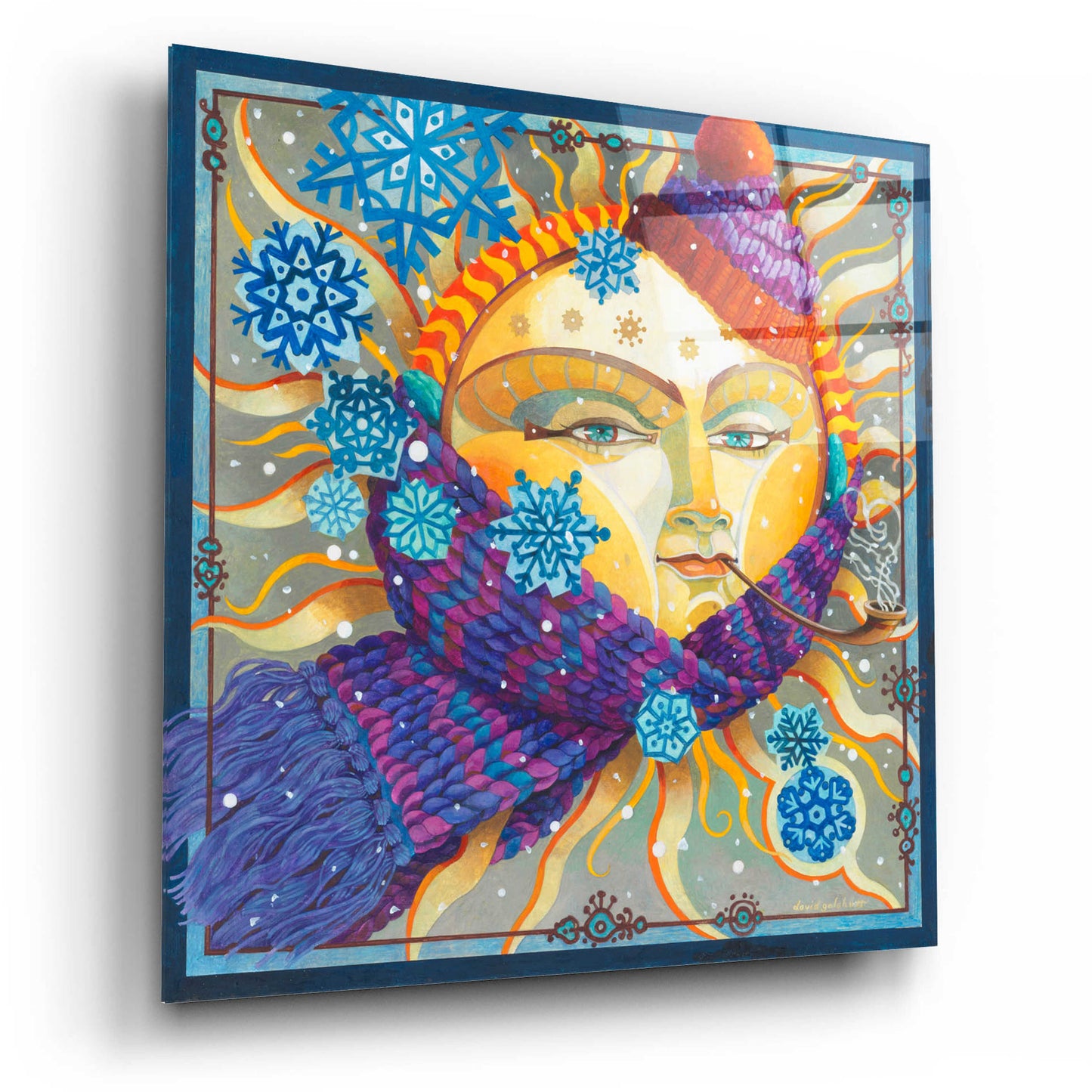 Epic Art 'Winter Sun' by David Galchutt, Acrylic Glass Wall Art,12x12