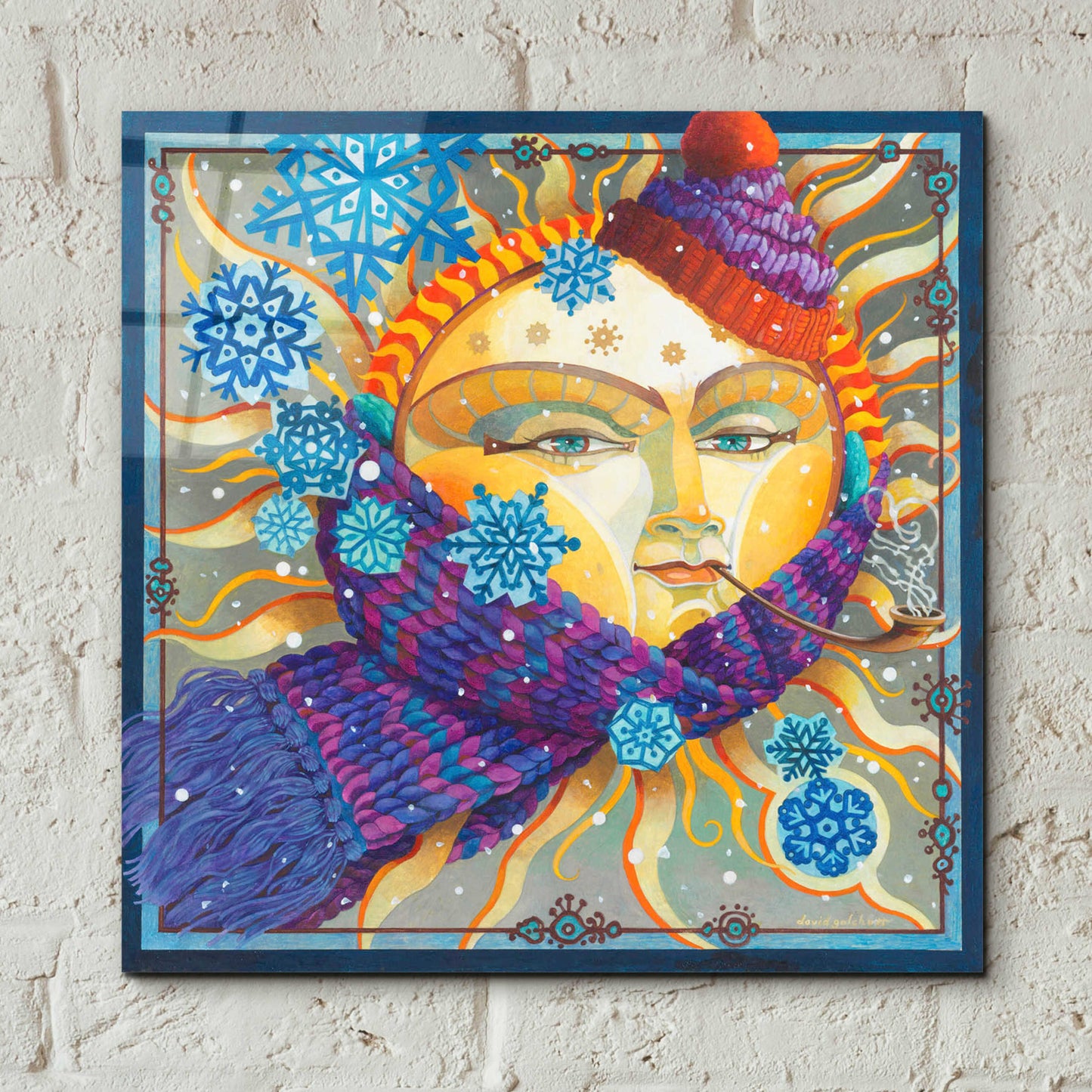 Epic Art 'Winter Sun' by David Galchutt, Acrylic Glass Wall Art,12x12