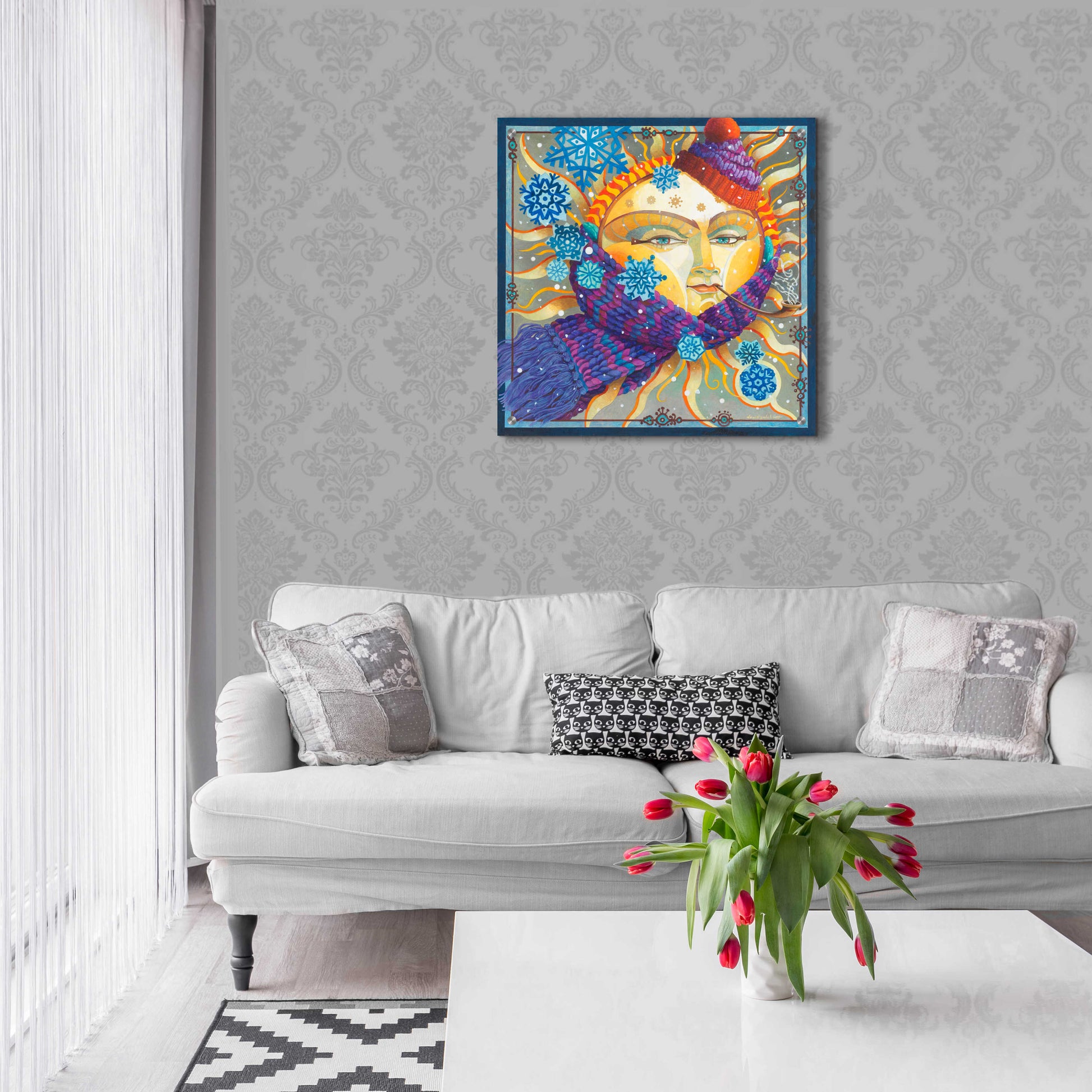 Epic Art 'Winter Sun' by David Galchutt, Acrylic Glass Wall Art,24x24