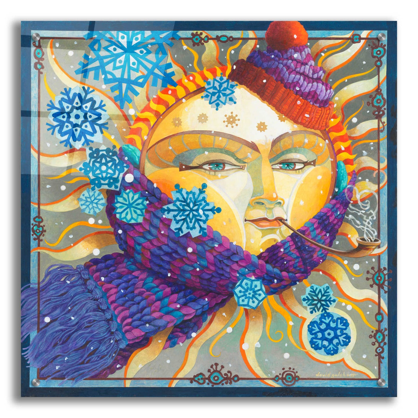 Epic Art 'Winter Sun' by David Galchutt, Acrylic Glass Wall Art,24x24