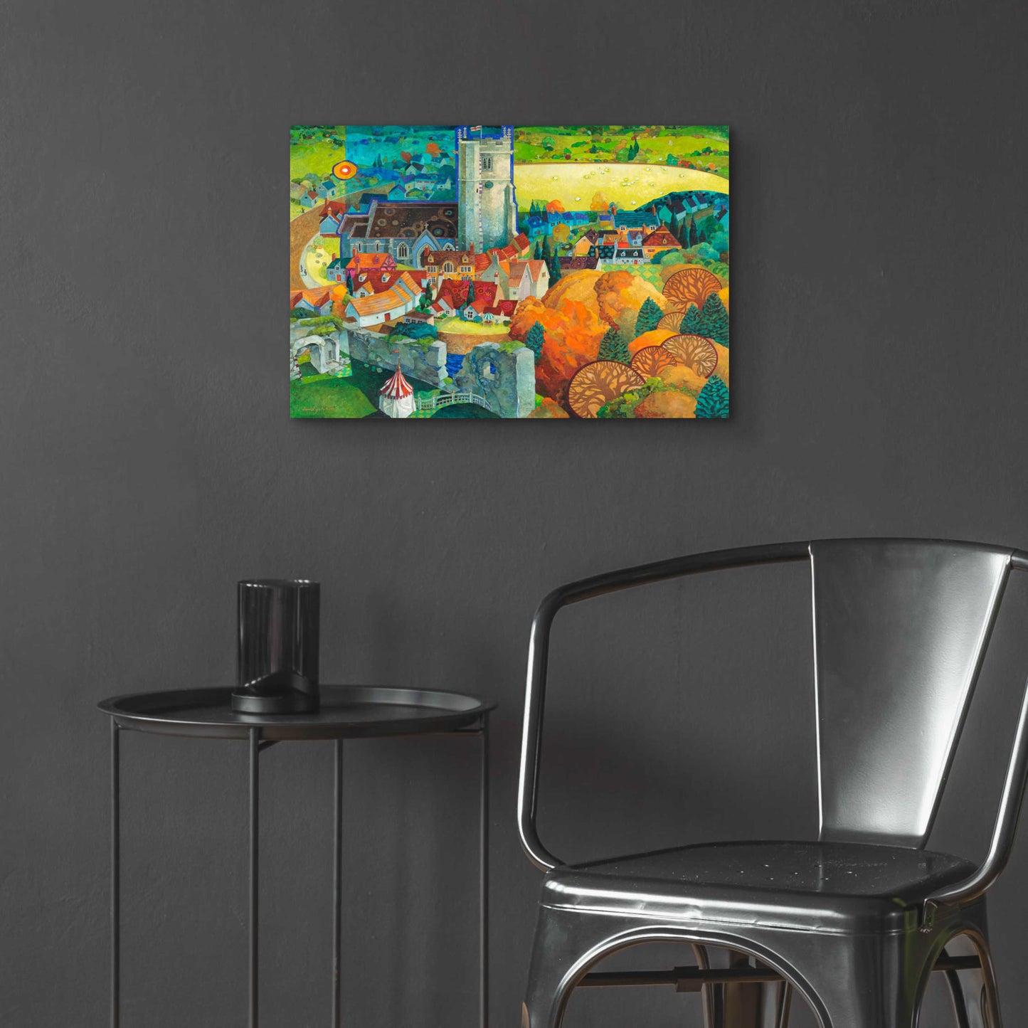 Epic Art 'A View from Corfe Castle Dorset' by David Galchutt, Acrylic Glass Wall Art,24x16