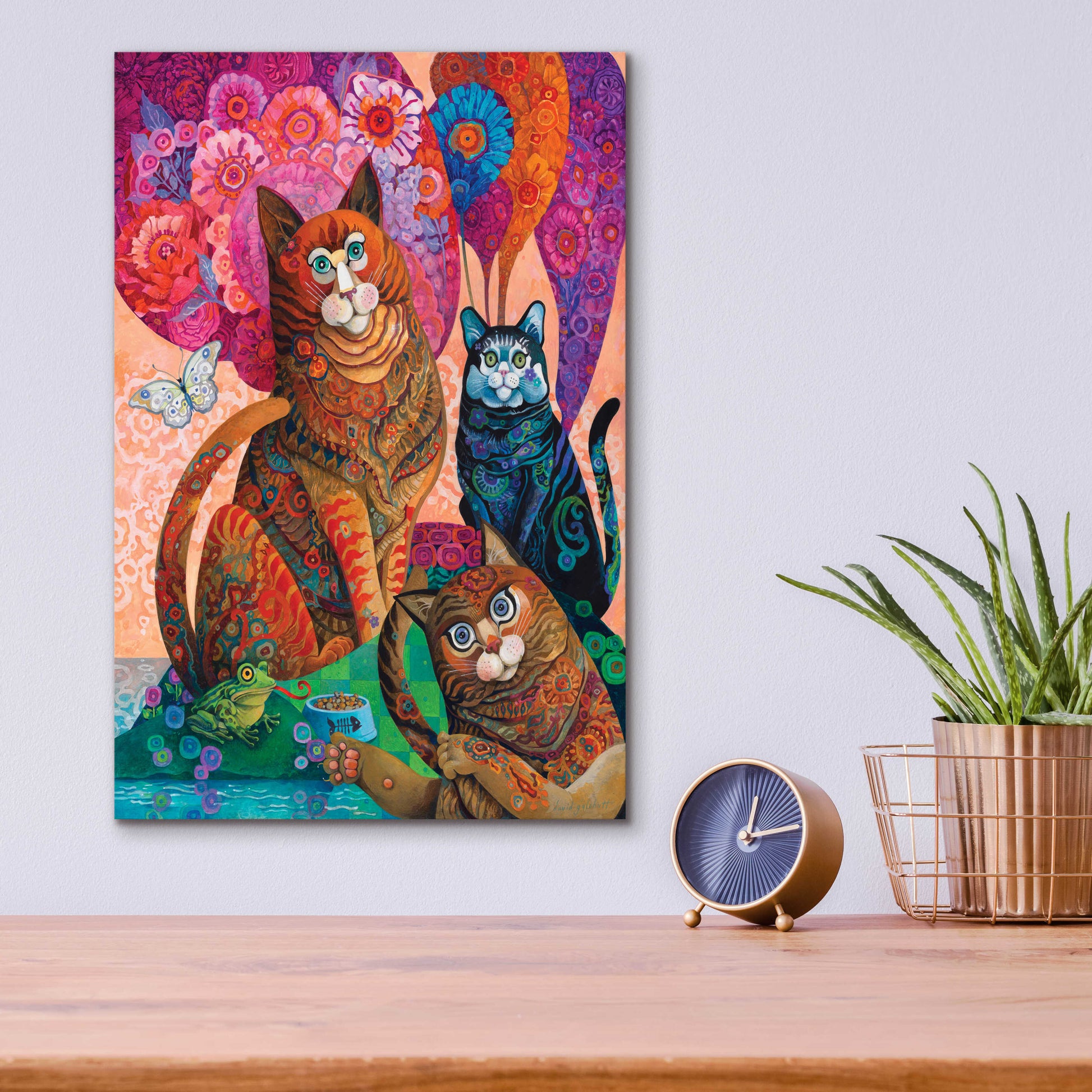 Epic Art 'Feline Fotobomb' by David Galchutt, Acrylic Glass Wall Art,12x16