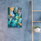 Epic Art 'Floral Peacock' by David Galchutt, Acrylic Glass Wall Art,16x24