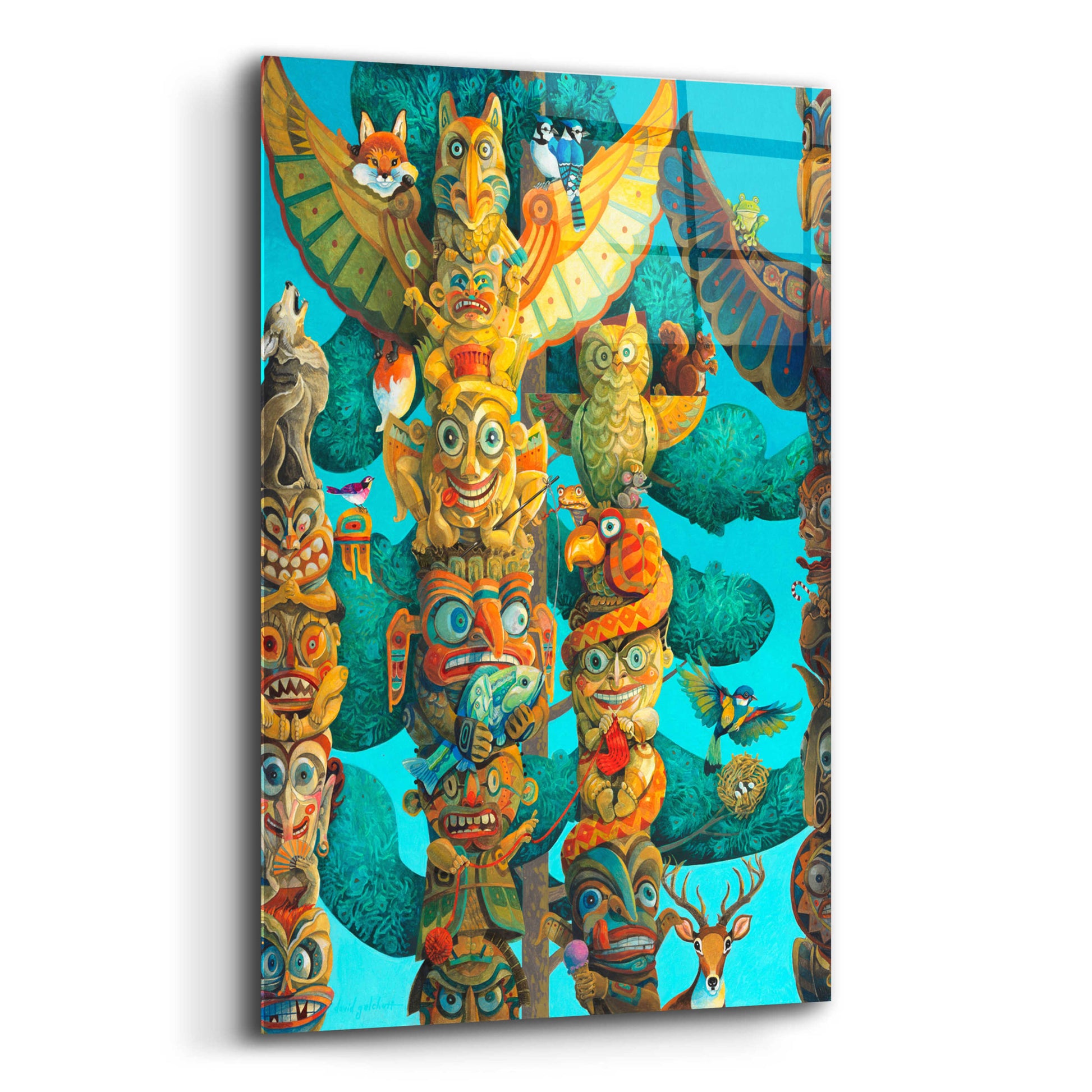 Epic Art 'Whimsy Poles' by David Galchutt, Acrylic Glass Wall Art,12x16