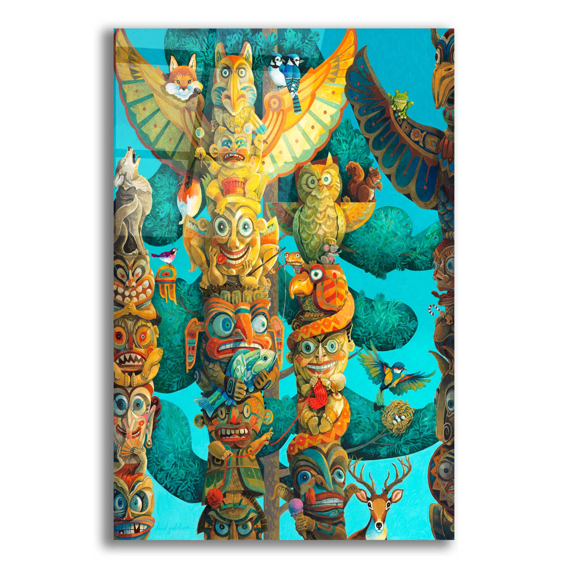 Epic Art 'Whimsy Poles' by David Galchutt, Acrylic Glass Wall Art,12x16