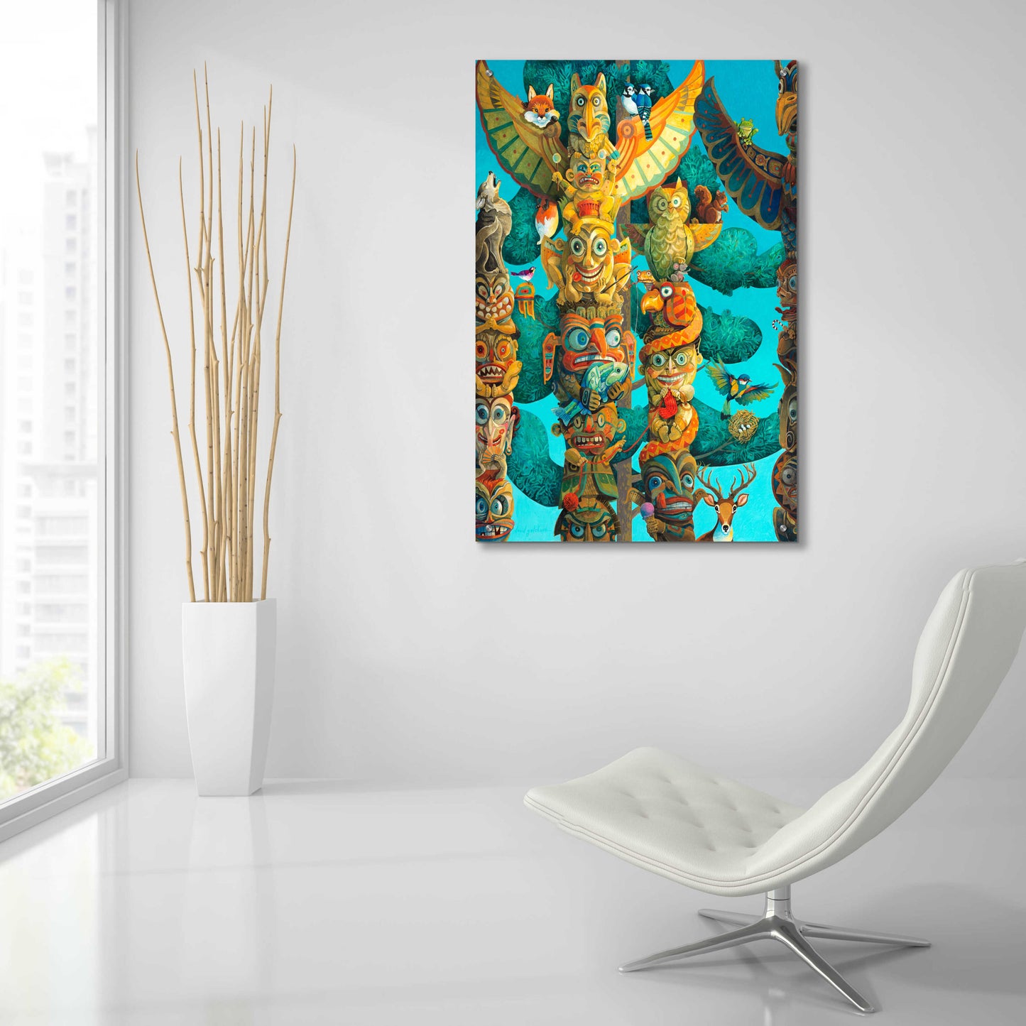 Epic Art 'Whimsy Poles' by David Galchutt, Acrylic Glass Wall Art,24x36