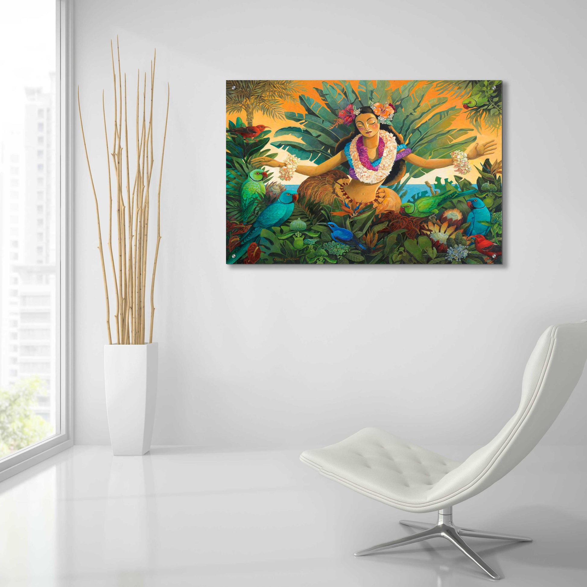 Epic Art 'Aloha' by David Galchutt, Acrylic Glass Wall Art,36x24