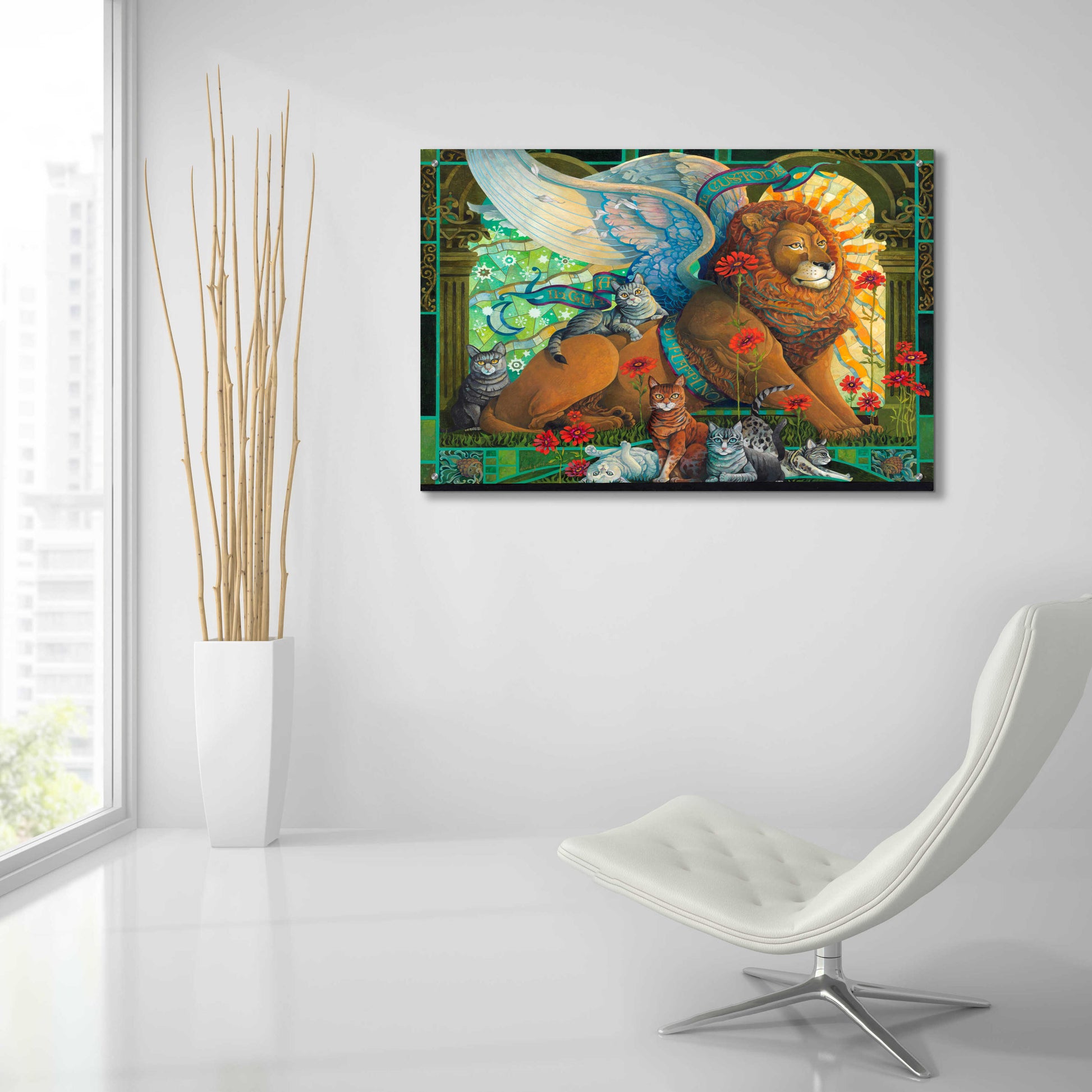 Epic Art 'The Protector' by David Galchutt, Acrylic Glass Wall Art,36x24