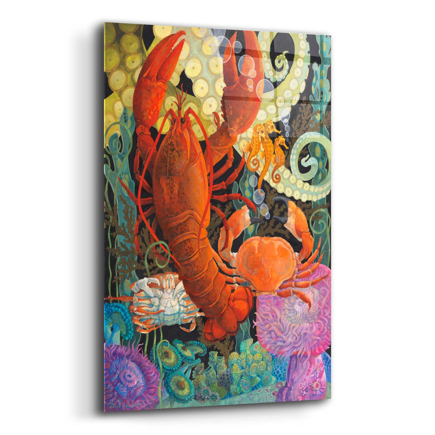 Epic Art 'Lobster Dance' by David Galchutt, Acrylic Glass Wall Art,12x16