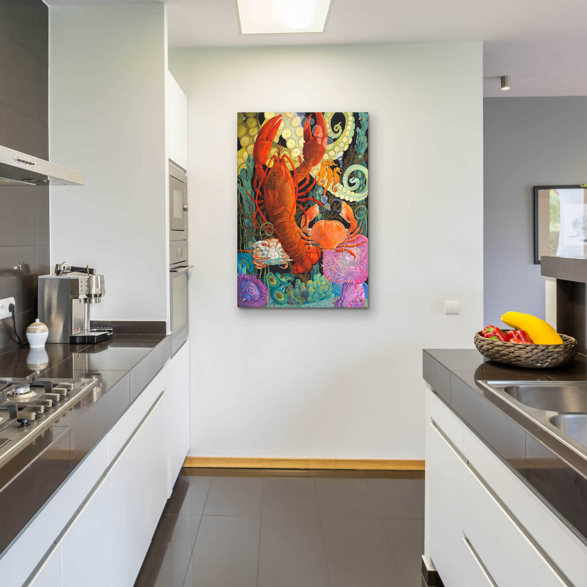 Epic Art 'Lobster Dance' by David Galchutt, Acrylic Glass Wall Art,24x36