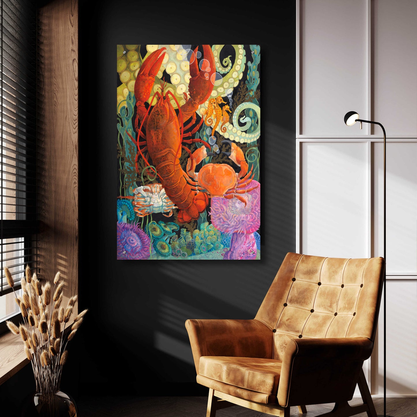 Epic Art 'Lobster Dance' by David Galchutt, Acrylic Glass Wall Art,24x36