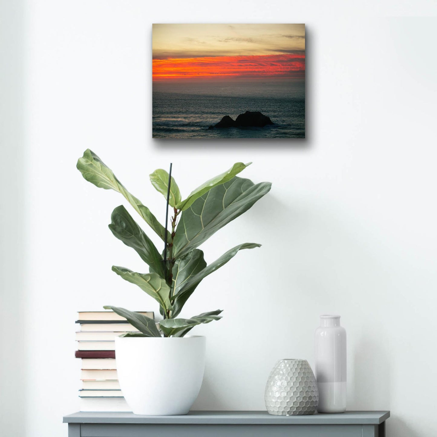 Epic Art 'Burning Sky' by Epic Portfolio, Acrylic Glass Wall Art,16x12