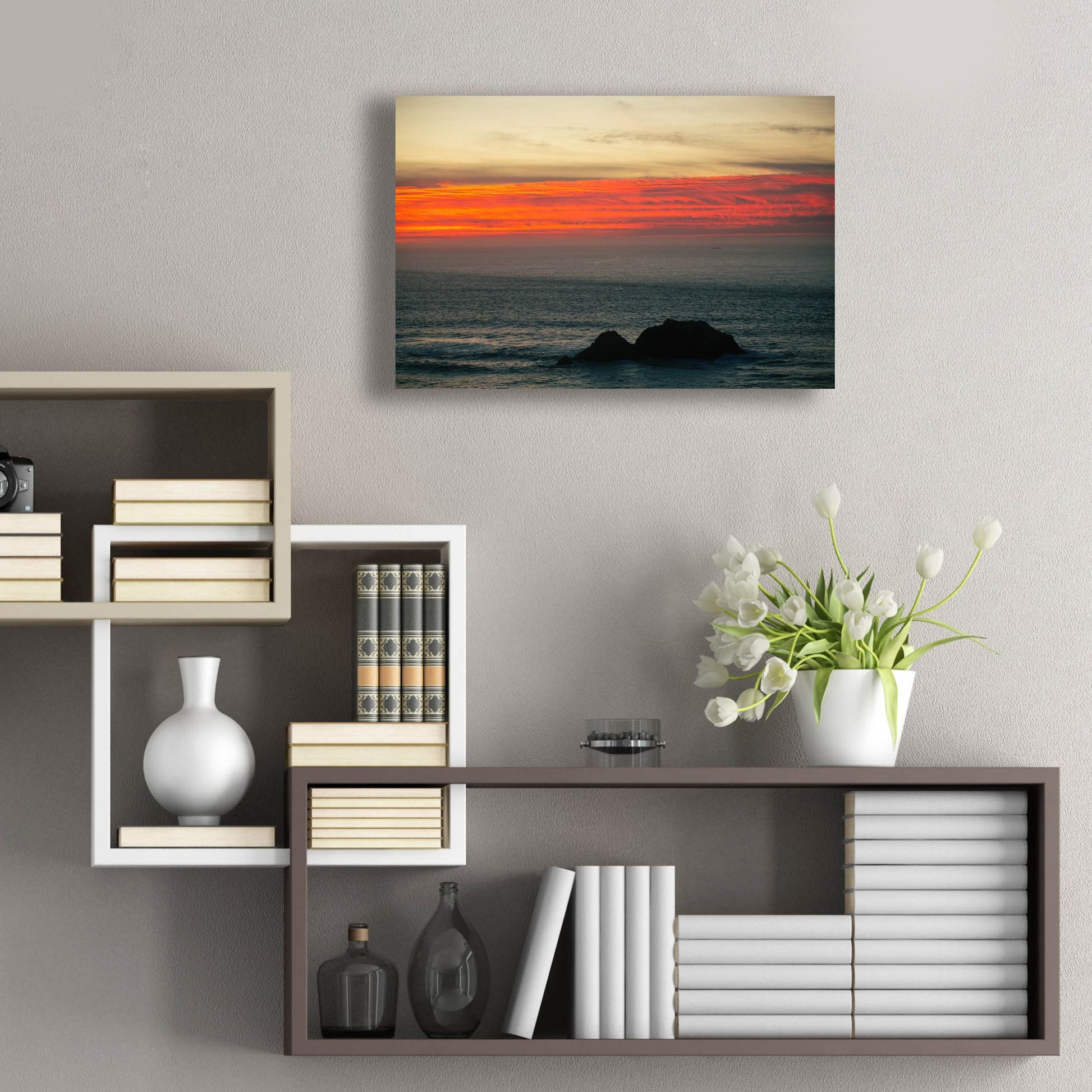 Epic Art 'Burning Sky' by Epic Portfolio, Acrylic Glass Wall Art,24x16