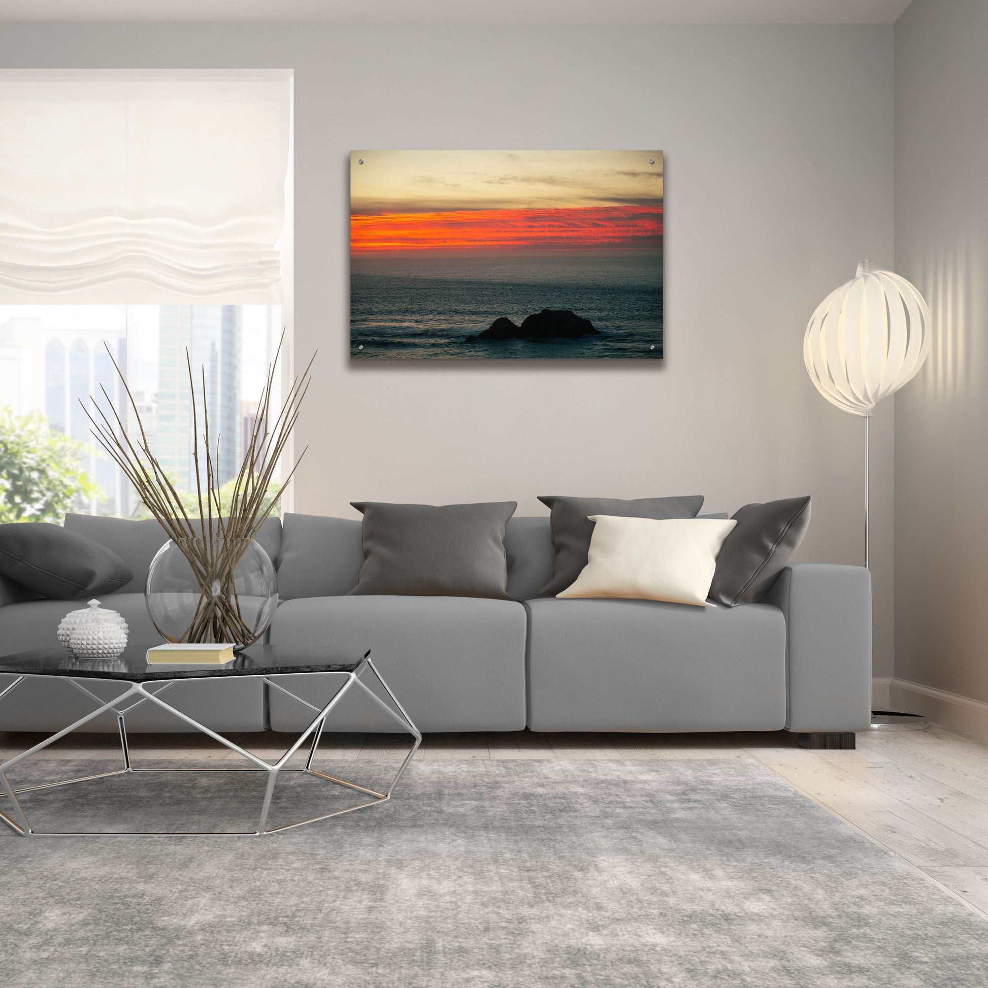 Epic Art 'Burning Sky' by Epic Portfolio, Acrylic Glass Wall Art,36x24