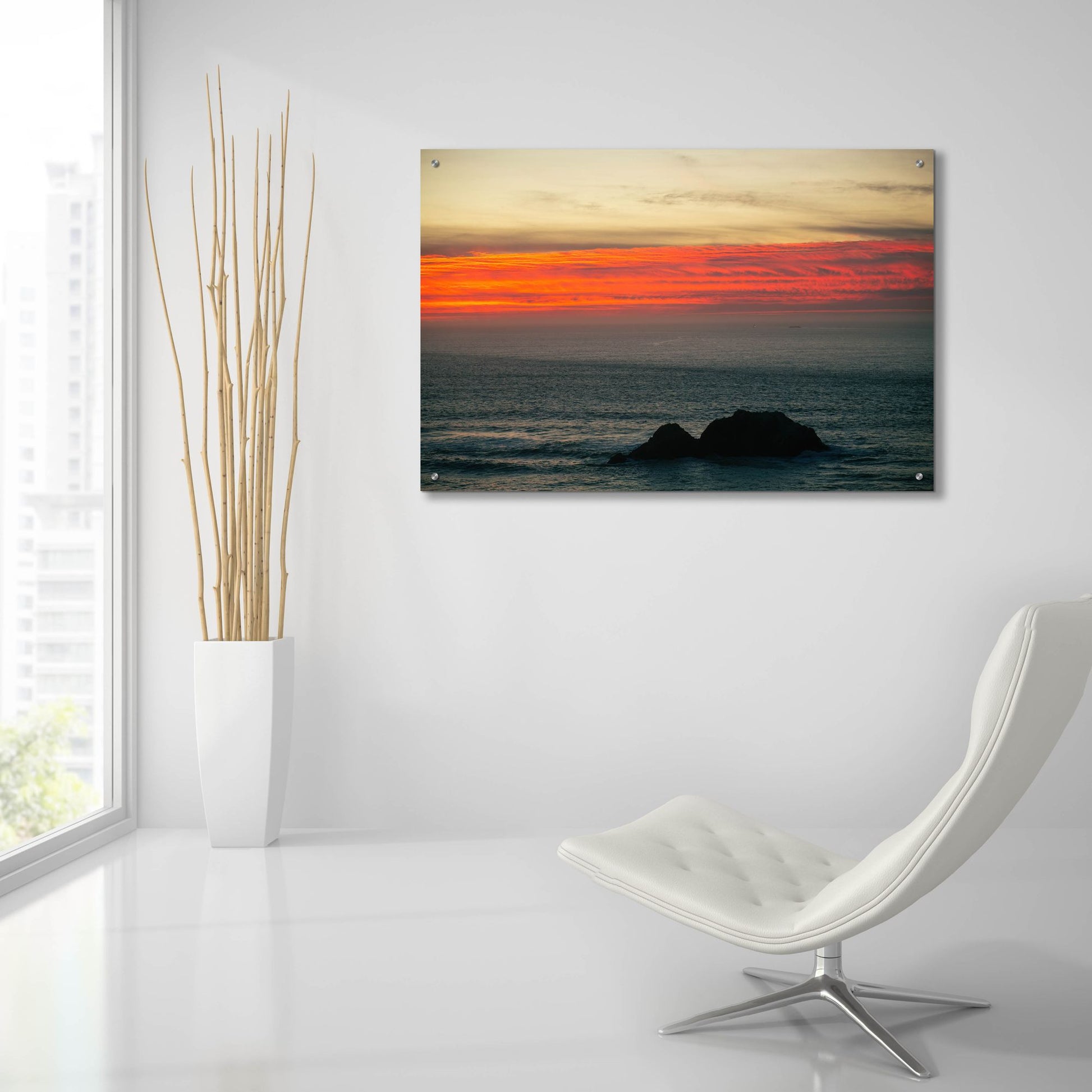 Epic Art 'Burning Sky' by Epic Portfolio, Acrylic Glass Wall Art,36x24