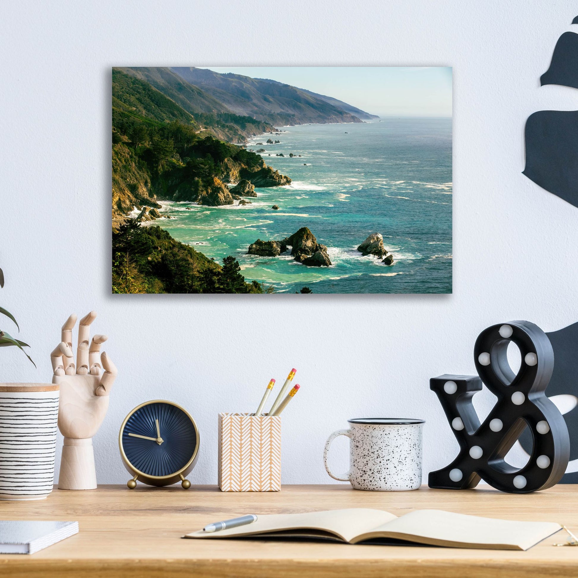 Epic Art 'Cali - Big Sur' by Epic Portfolio, Acrylic Glass Wall Art,16x12