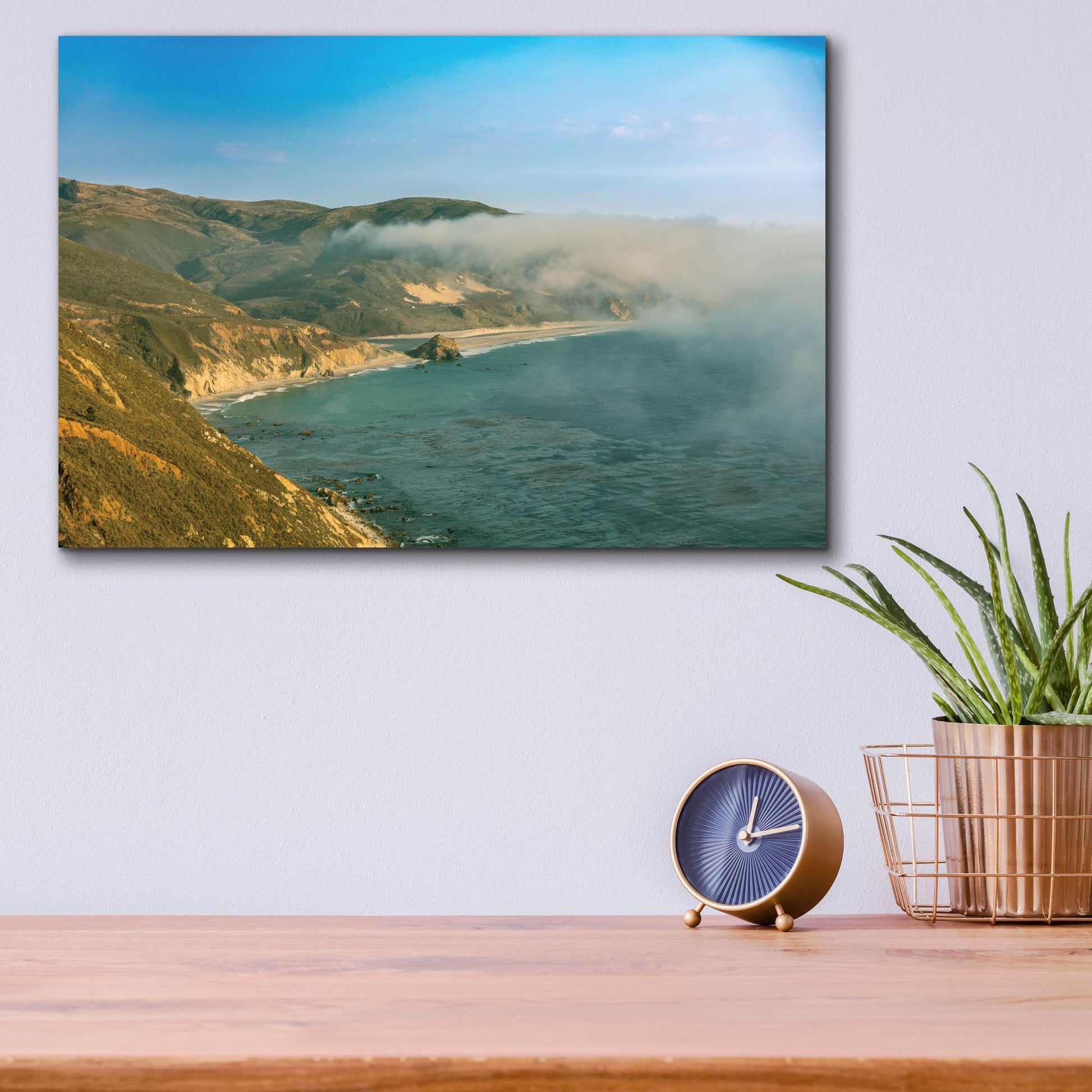 Epic Art 'Cali - HWY 1 Marine Fog' by Epic Portfolio, Acrylic Glass Wall Art,16x12