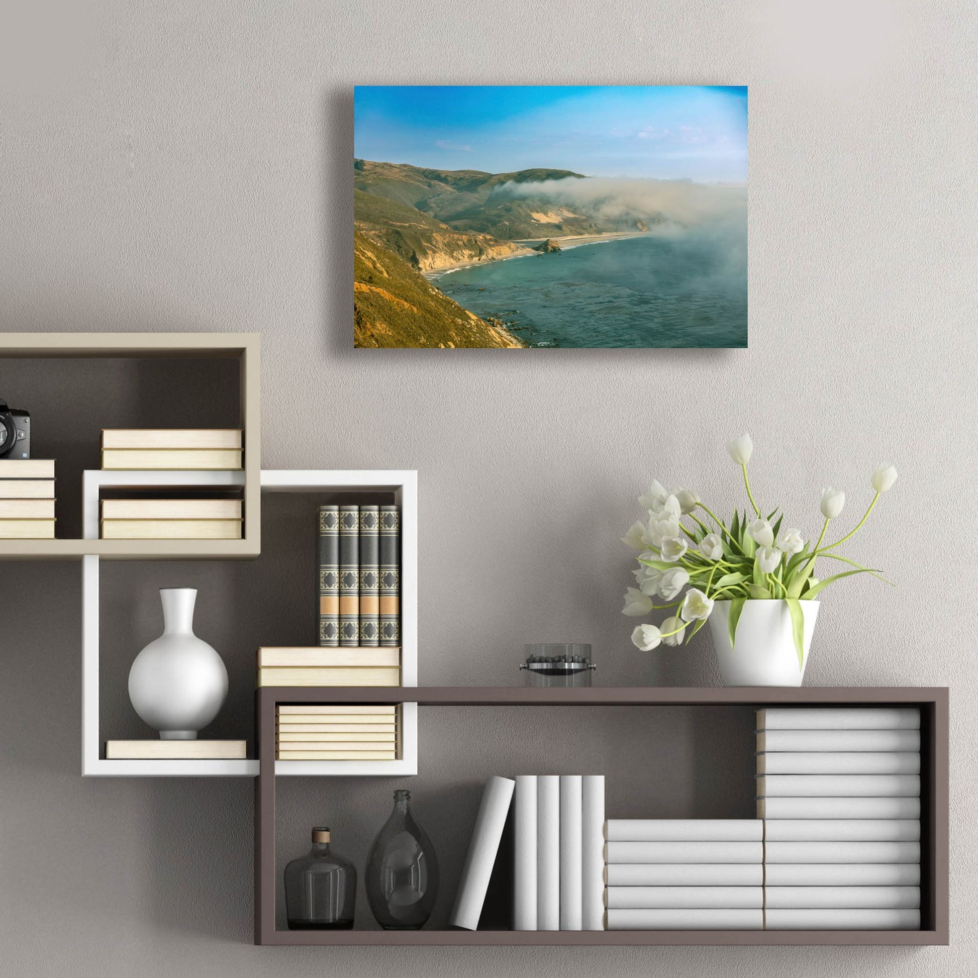 Epic Art 'Cali - HWY 1 Marine Fog' by Epic Portfolio, Acrylic Glass Wall Art,24x16