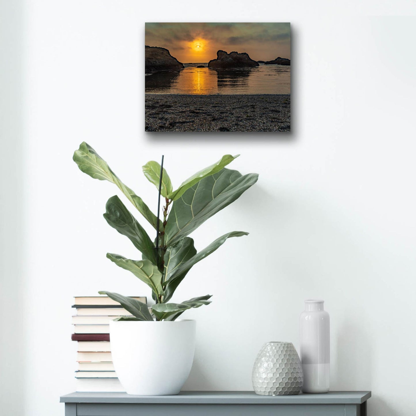 Epic Art 'Cali - Ocean Sunset' by Epic Portfolio, Acrylic Glass Wall Art,16x12