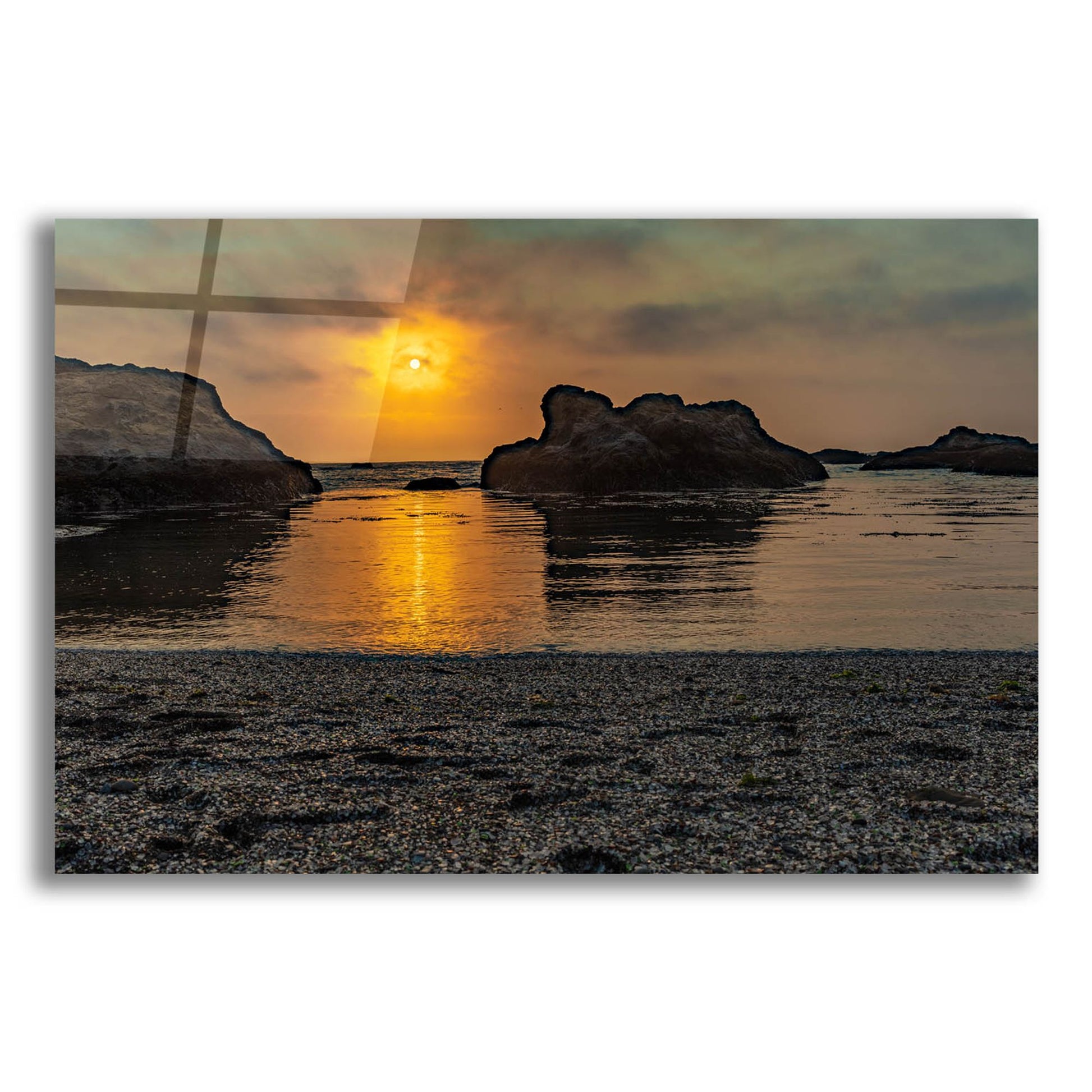 Epic Art 'Cali - Ocean Sunset' by Epic Portfolio, Acrylic Glass Wall Art,16x12