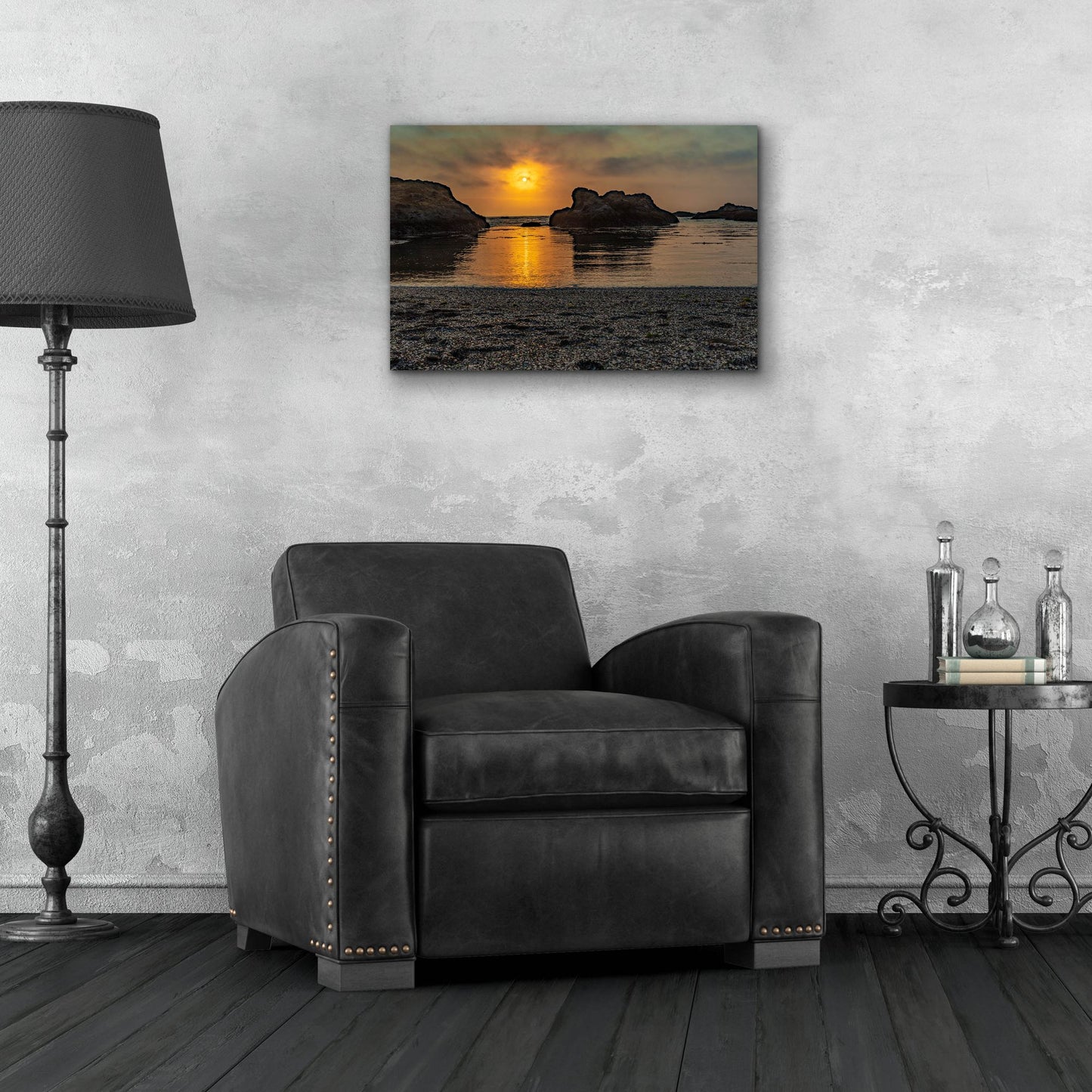 Epic Art 'Cali - Ocean Sunset' by Epic Portfolio, Acrylic Glass Wall Art,24x16