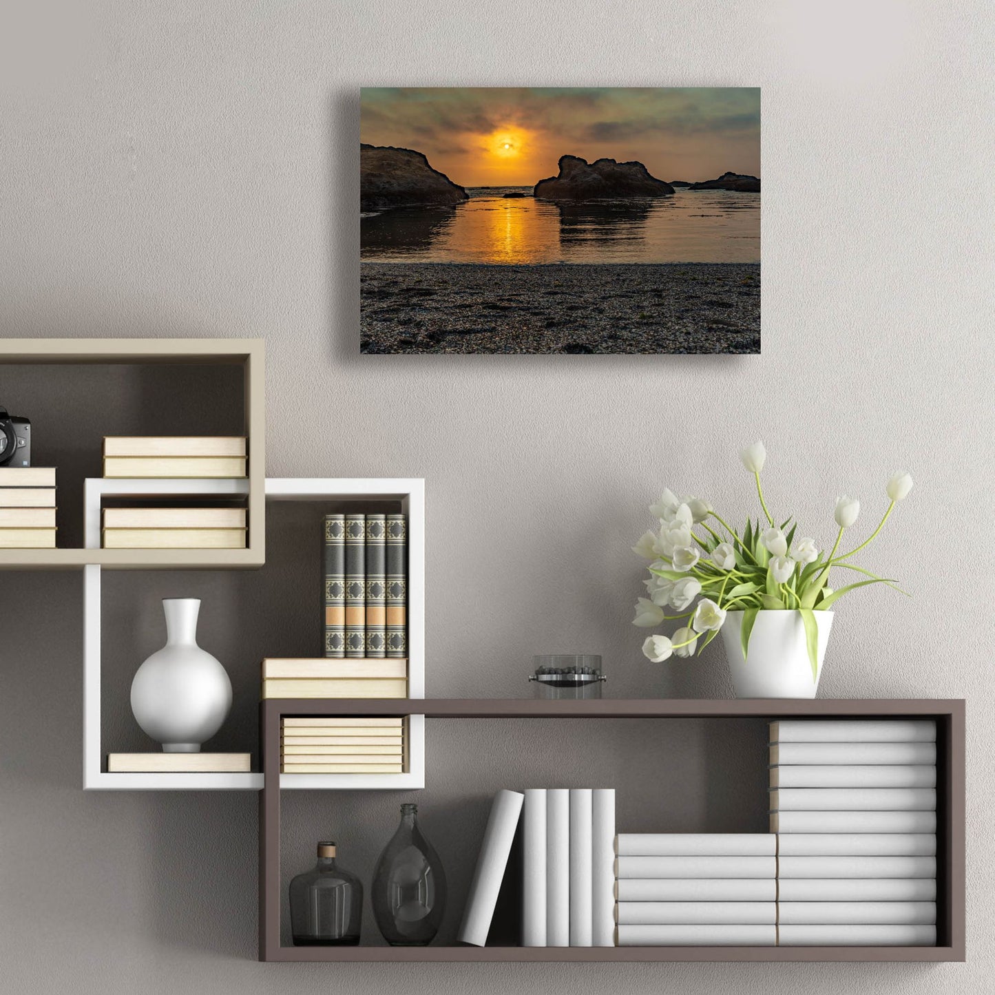 Epic Art 'Cali - Ocean Sunset' by Epic Portfolio, Acrylic Glass Wall Art,24x16