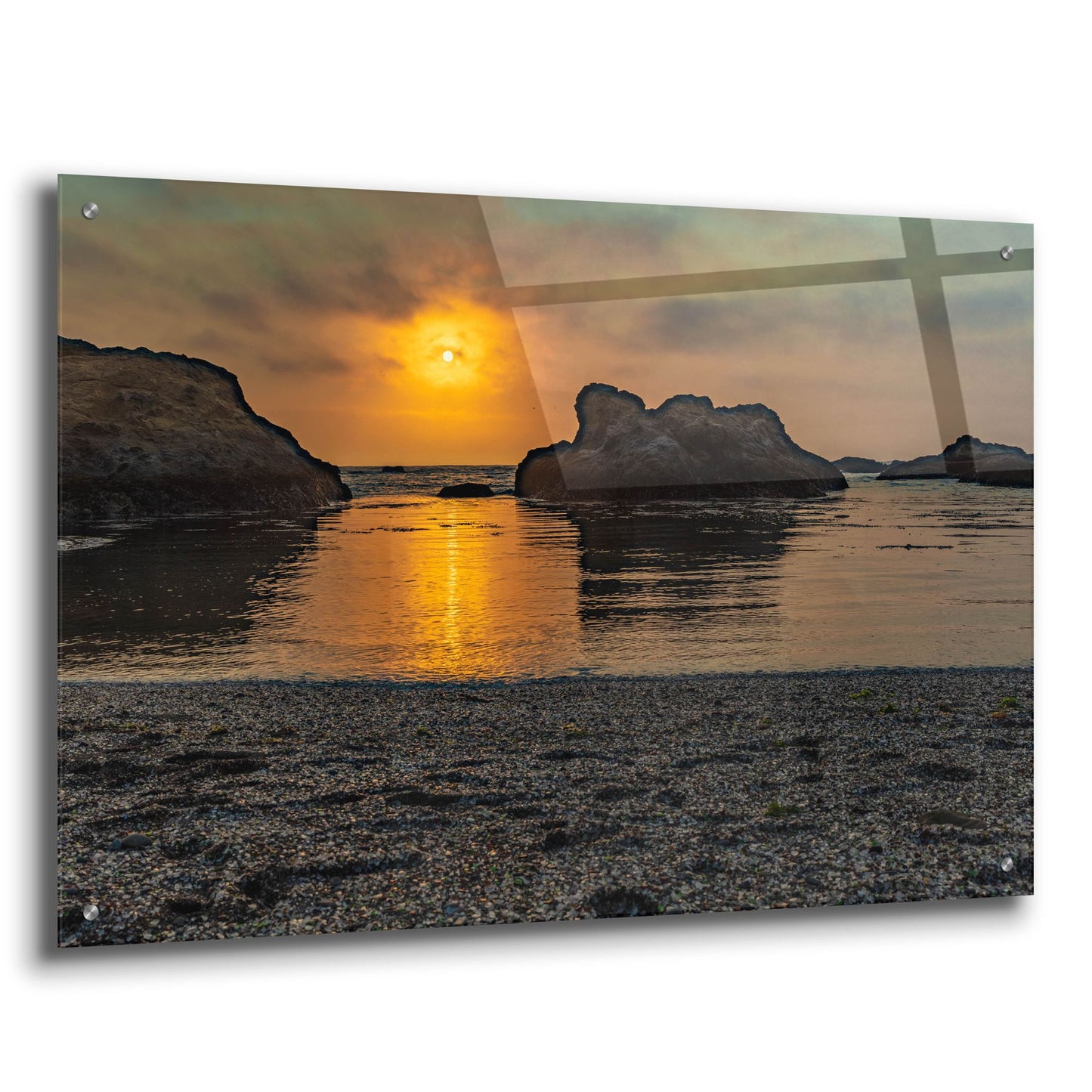 Epic Art 'Cali - Ocean Sunset' by Epic Portfolio, Acrylic Glass Wall Art,36x24