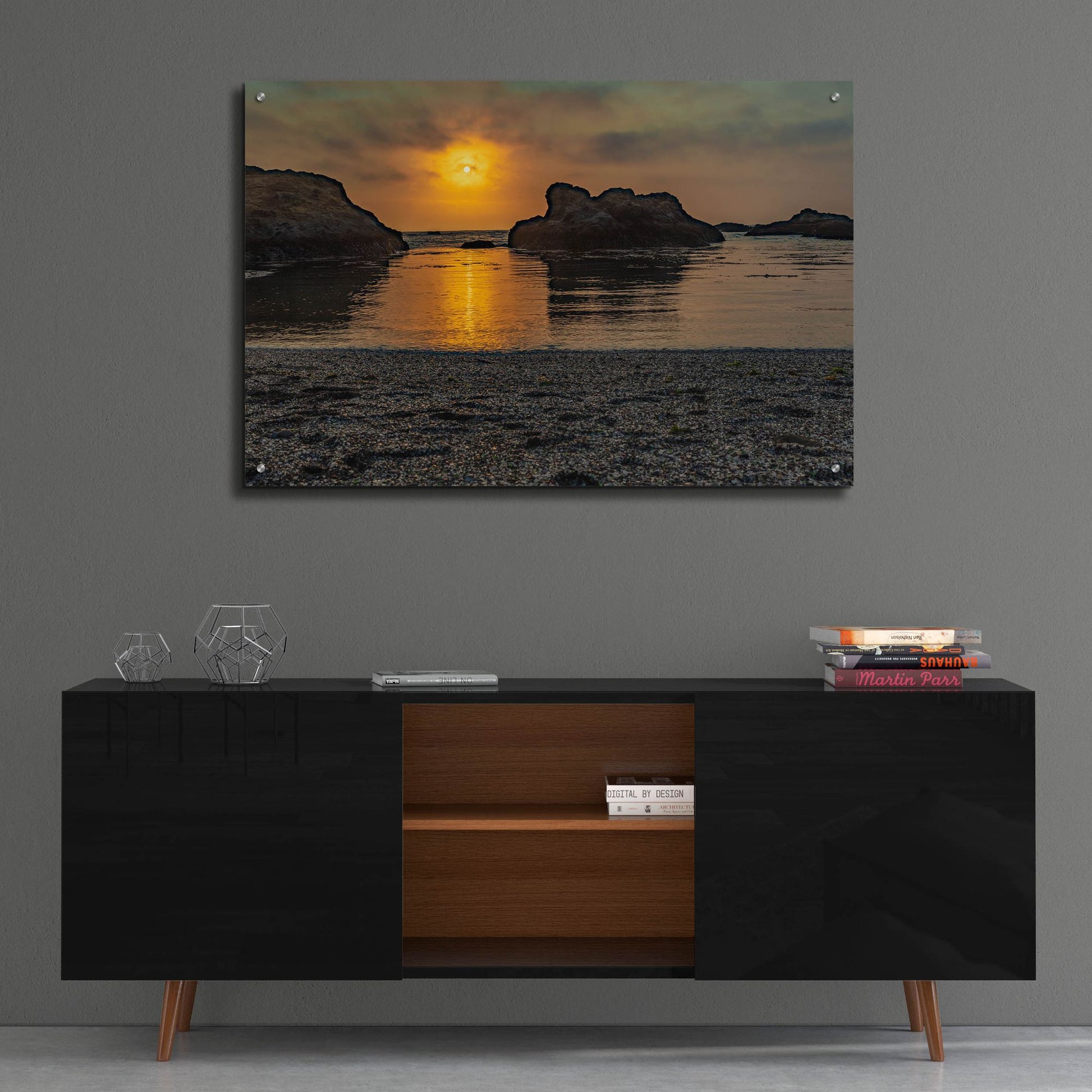 Epic Art 'Cali - Ocean Sunset' by Epic Portfolio, Acrylic Glass Wall Art,36x24