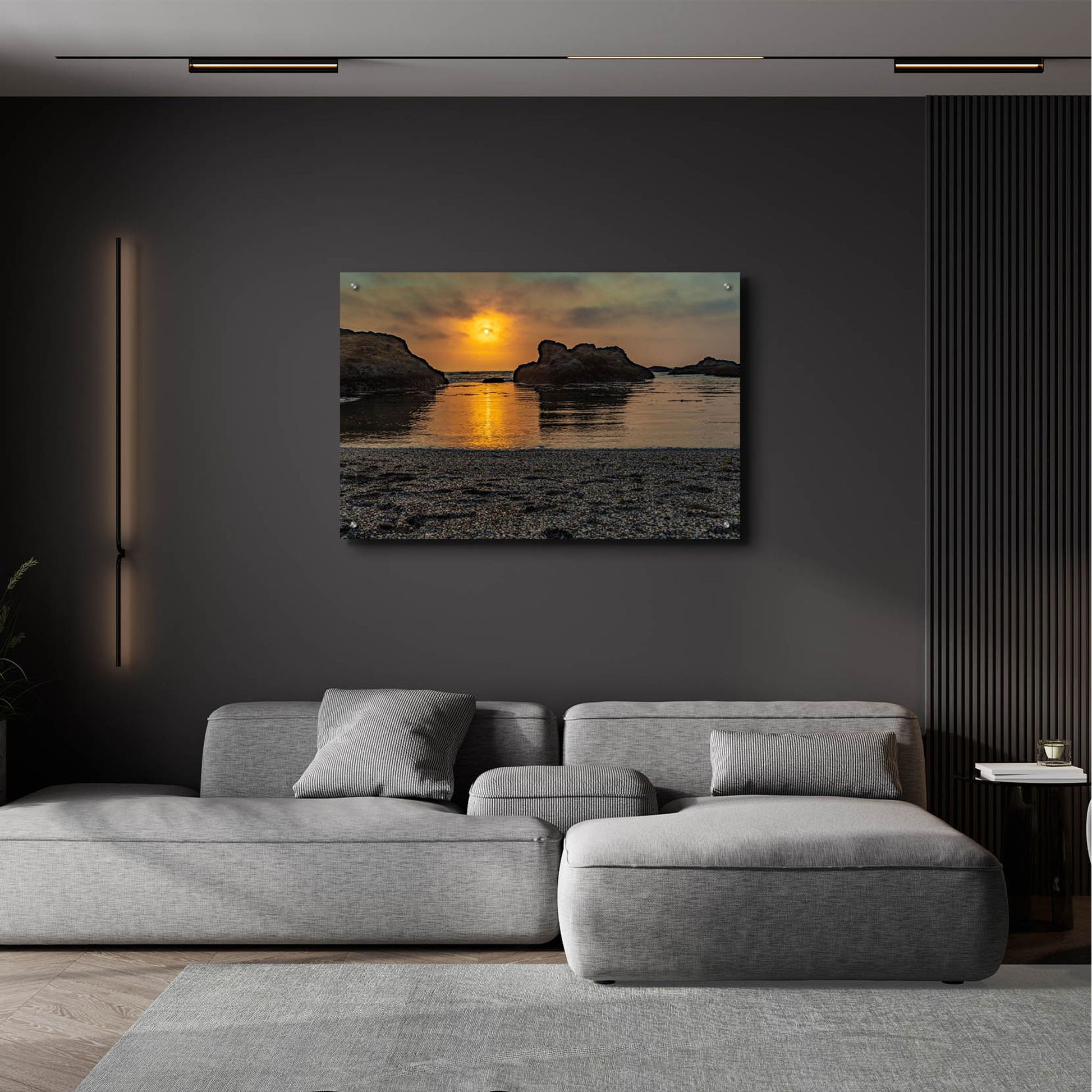 Epic Art 'Cali - Ocean Sunset' by Epic Portfolio, Acrylic Glass Wall Art,36x24