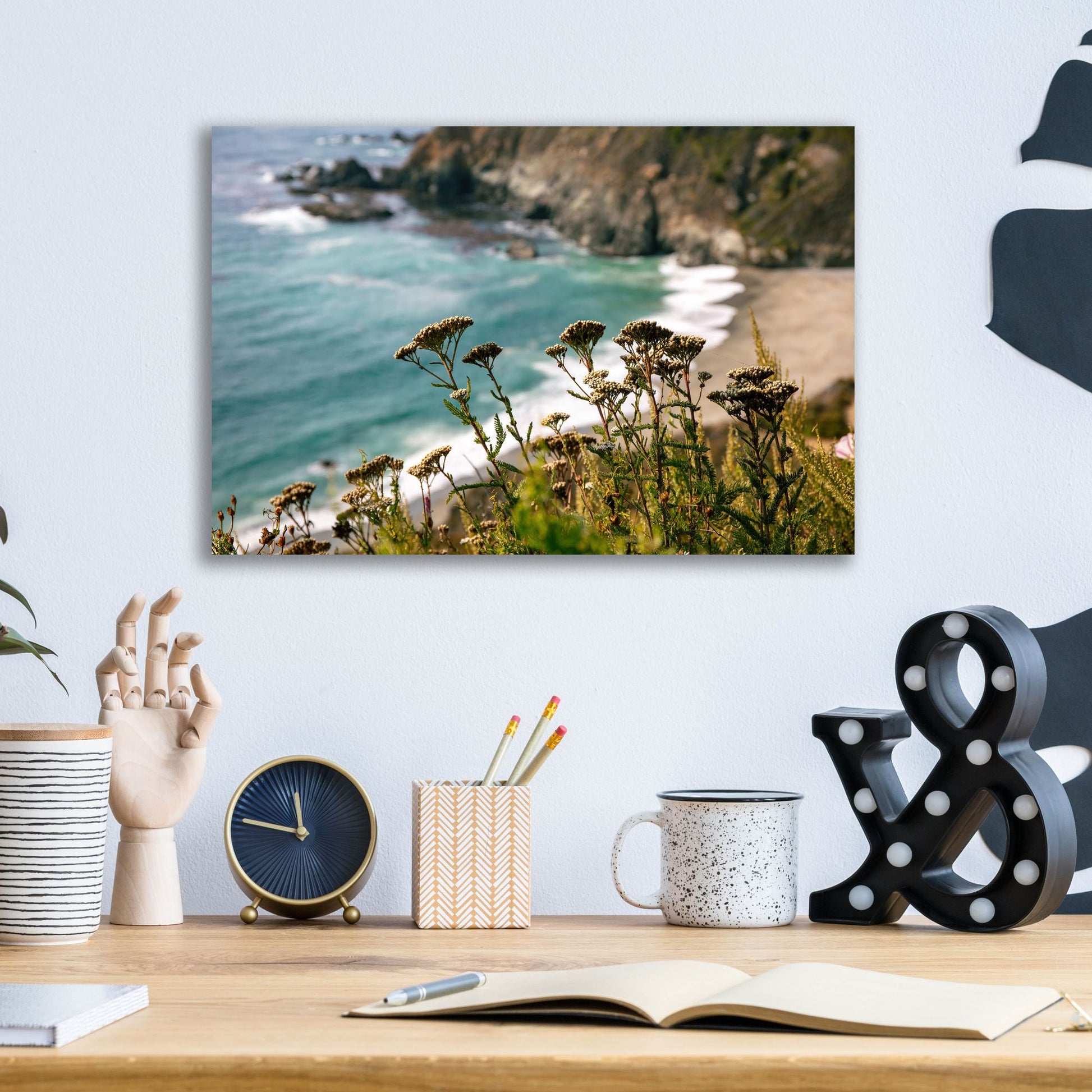 Epic Art 'California - Coast Grass' by Epic Portfolio, Acrylic Glass Wall Art,16x12