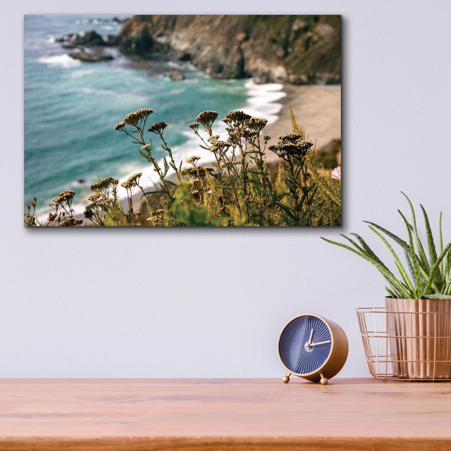 Epic Art 'California - Coast Grass' by Epic Portfolio, Acrylic Glass Wall Art,16x12