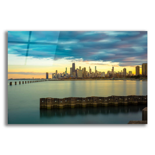 Epic Art 'Chicago - Golden Hour' by Epic Portfolio, Acrylic Glass Wall Art