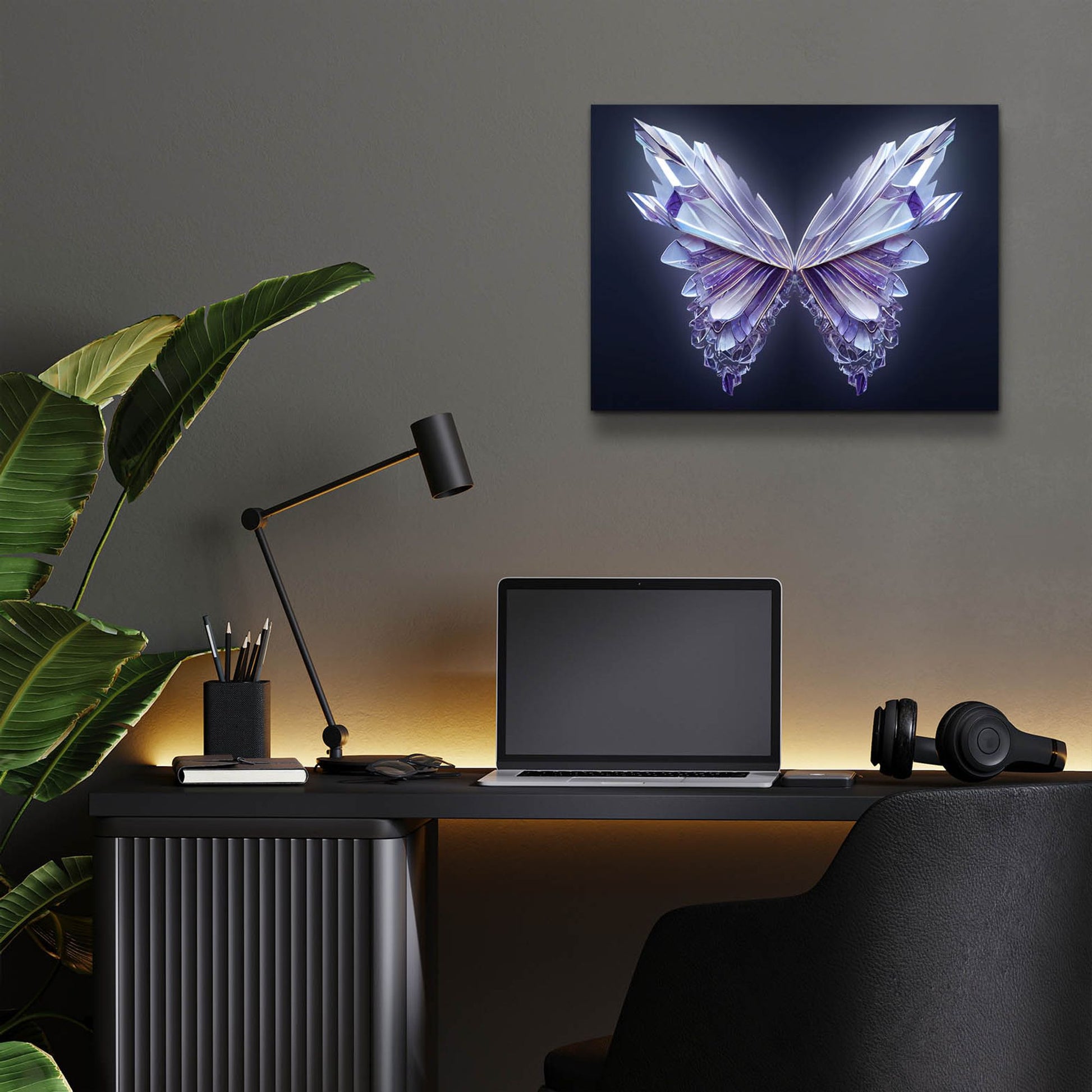 Epic Art 'Crystal Buterfly' by Epic Portfolio, Acrylic Glass Wall Art,16x12