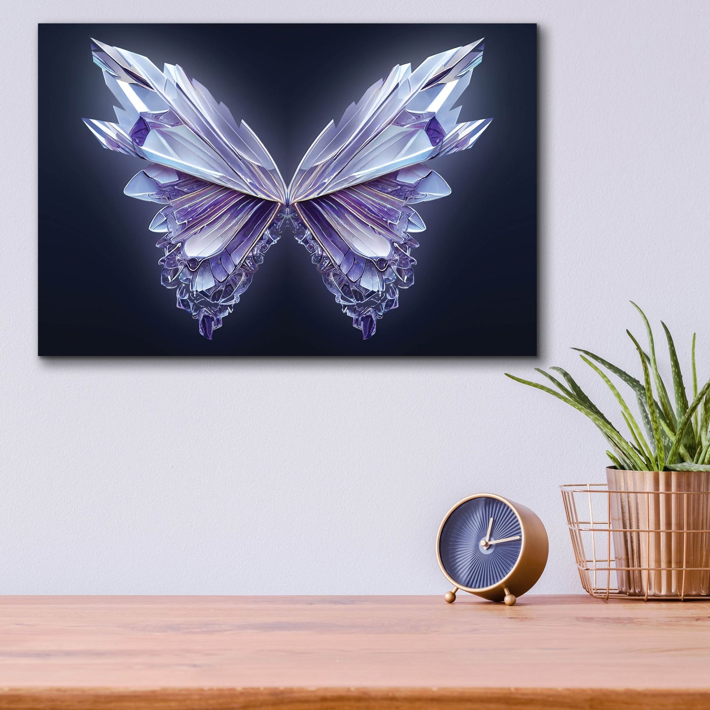 Epic Art 'Crystal Buterfly' by Epic Portfolio, Acrylic Glass Wall Art,16x12