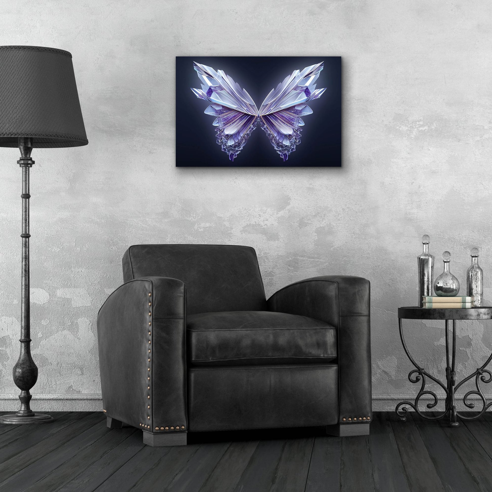 Epic Art 'Crystal Buterfly' by Epic Portfolio, Acrylic Glass Wall Art,24x16